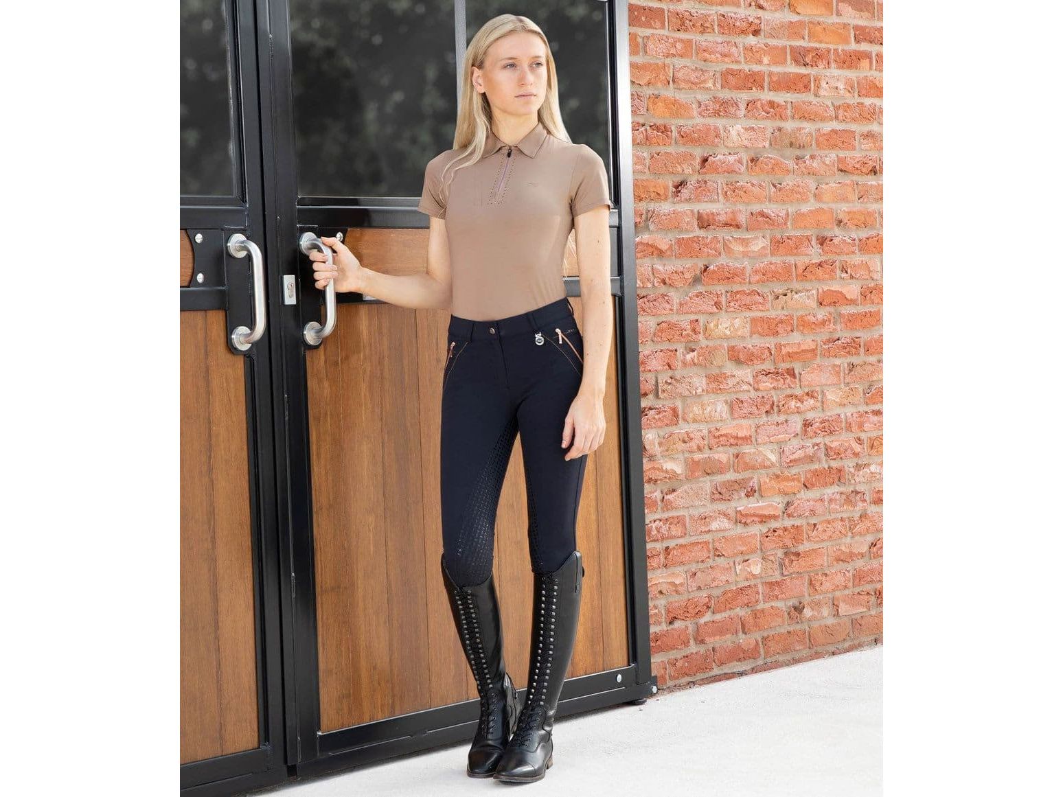 Premier Equine Scintillo Ladies Short Sleeve Riding Top