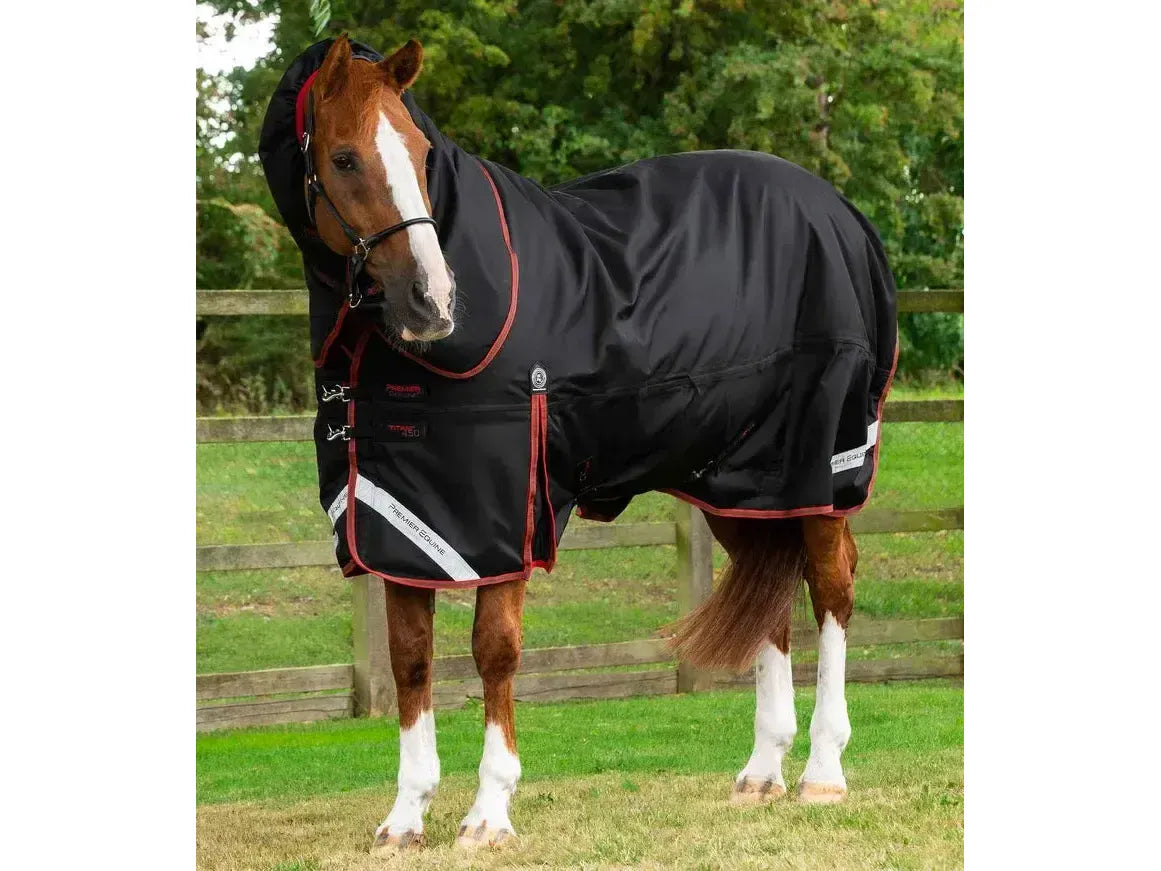 Premier Equine Titan 450g Turnout Rug with Snug-Fit Neck Cover