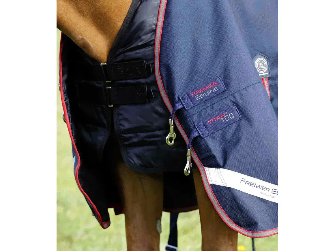 Premier Equine Titan Trio 100g 4 in 1 Turnout Rug 6ft Navy + 100g 200g 350g RRP £454.00
