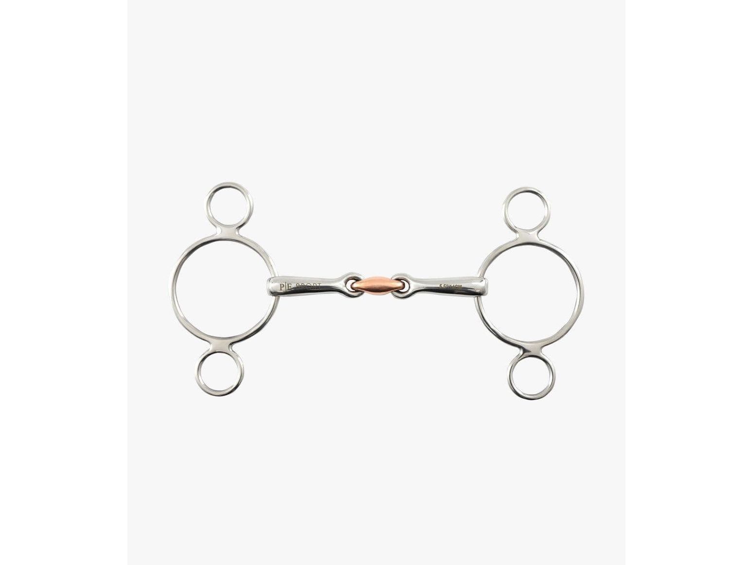 Premier Equine Two Ring Gag with Copper Lozenge