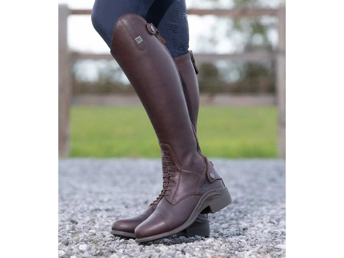 Premier Equine Vallardi Ladies Leather Field Tall Riding Boots - Brown