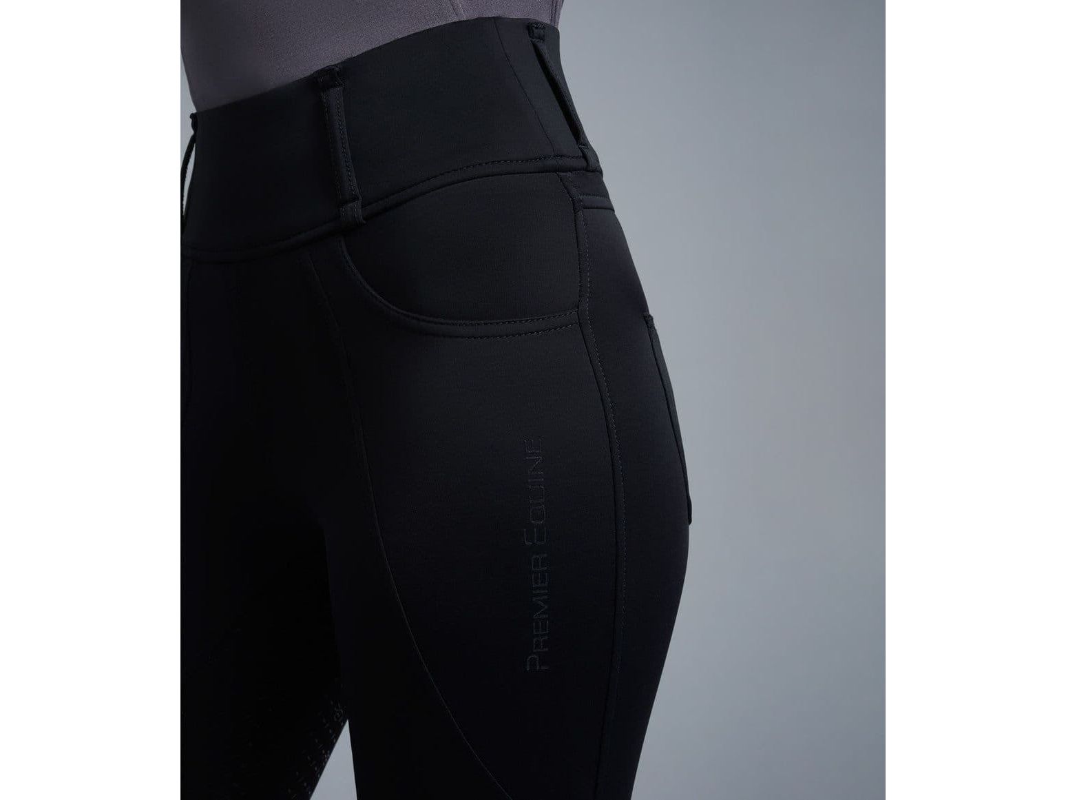 Premier Equine Ventus Ladies Full Seat Gel Riding Tights 22'' Black RRP £74