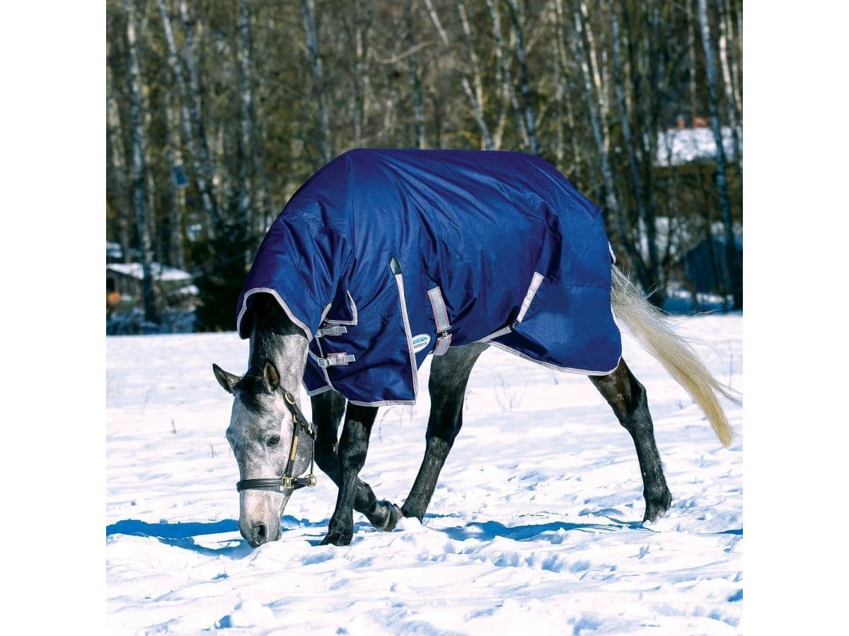 Weatherbeeta Comfitec Essential Combo Neck Lite Plus Turnout Rug Navy/Silver/Red