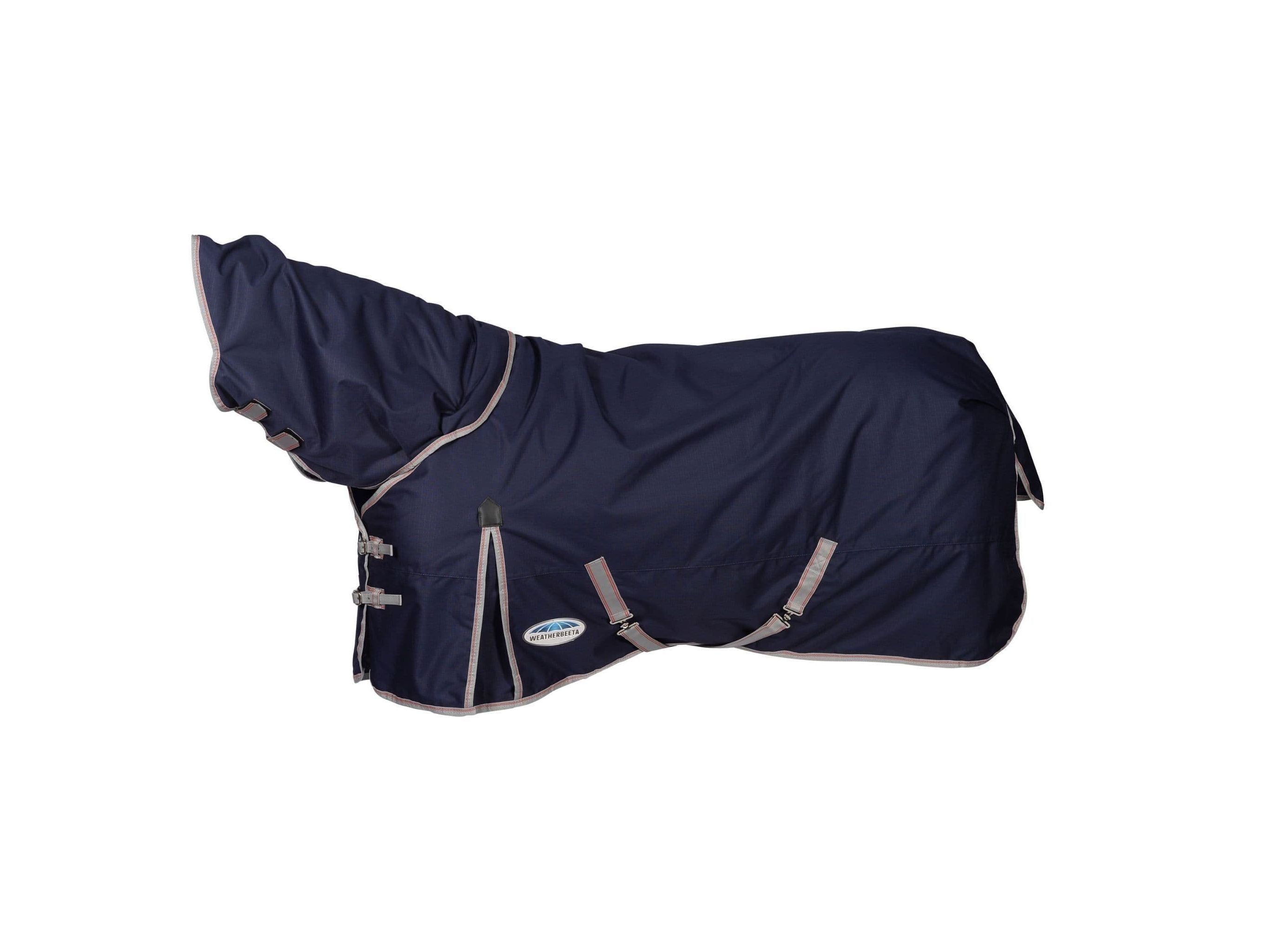 Weatherbeeta Comfitec Essential Lite Turnout Rug (Neck Only) Navy/Silver/Red