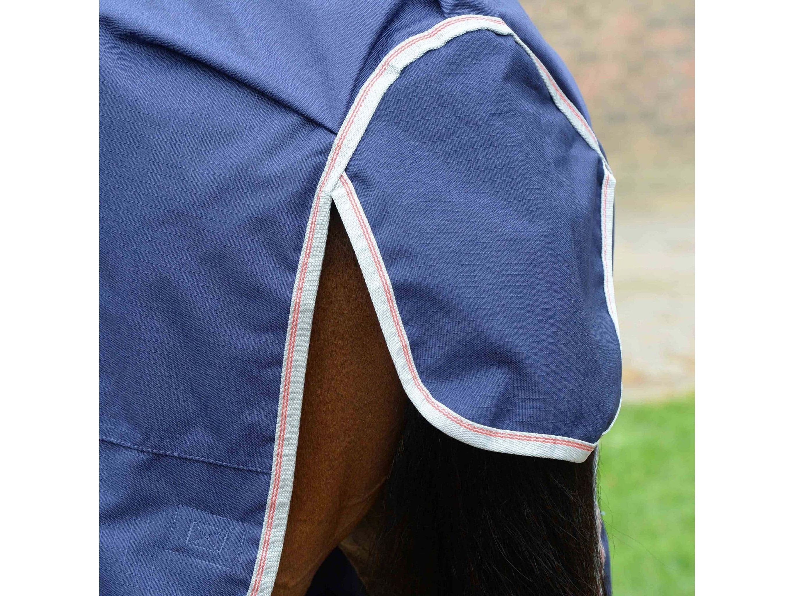 Weatherbeeta Comfitec Essential Lite Turnout Rug (Neck Only) Navy/Silver/Red