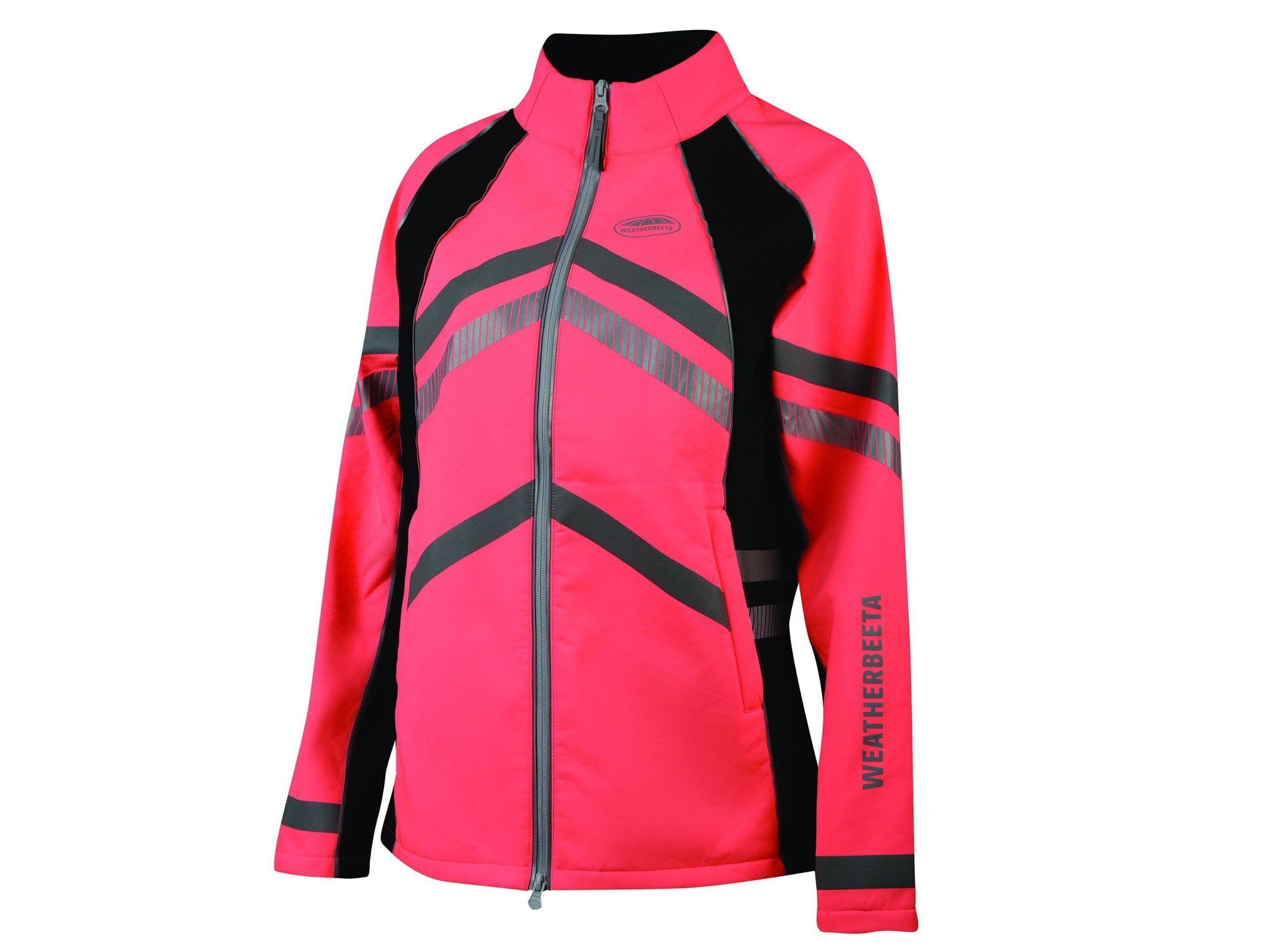 Weatherbeeta Reflective Softshell Fleece Lined Jacket - Hi Vis Pink