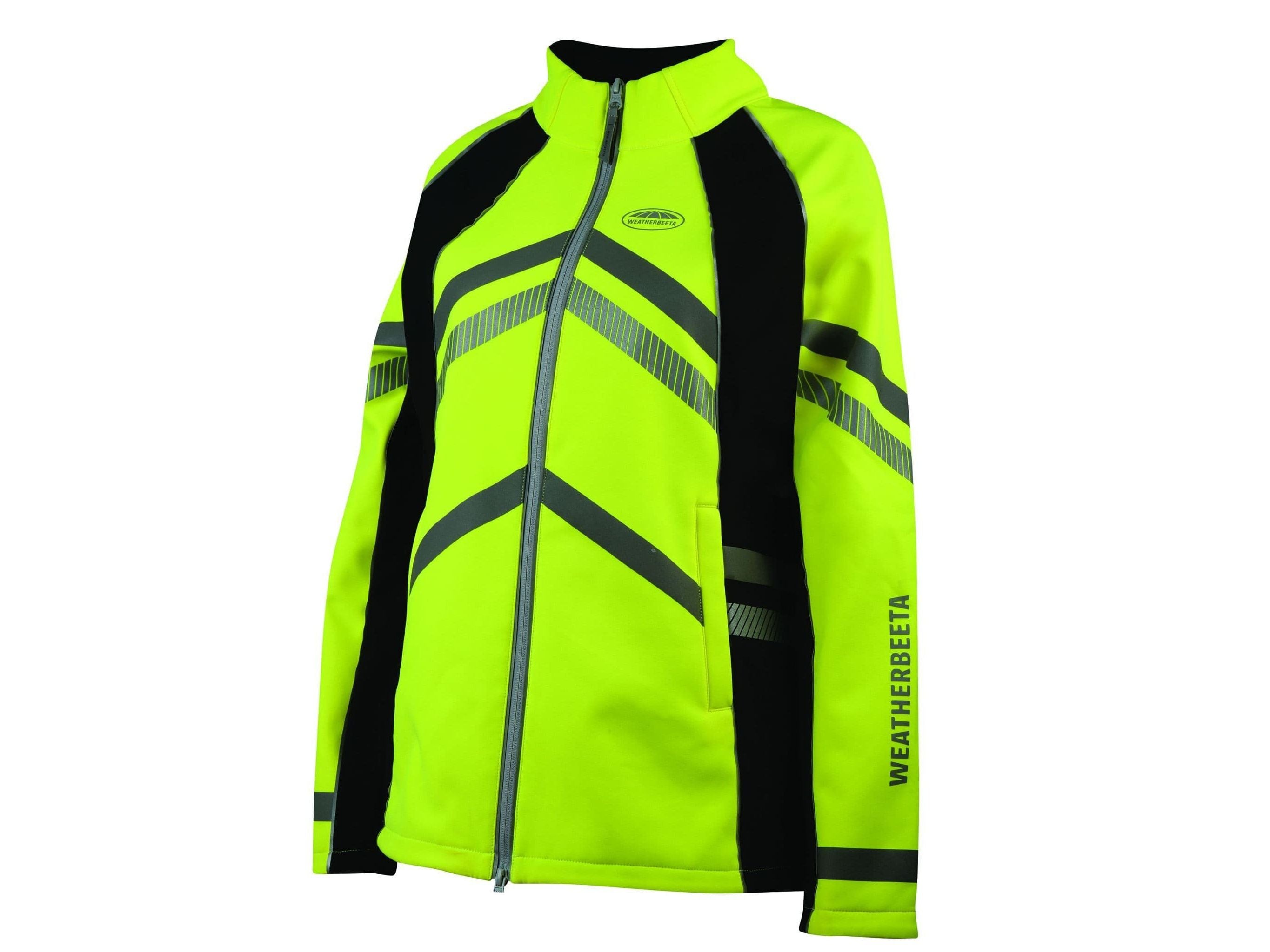 Weatherbeeta Reflective Softshell Fleece Lined Jacket - Hi Vis Yellow