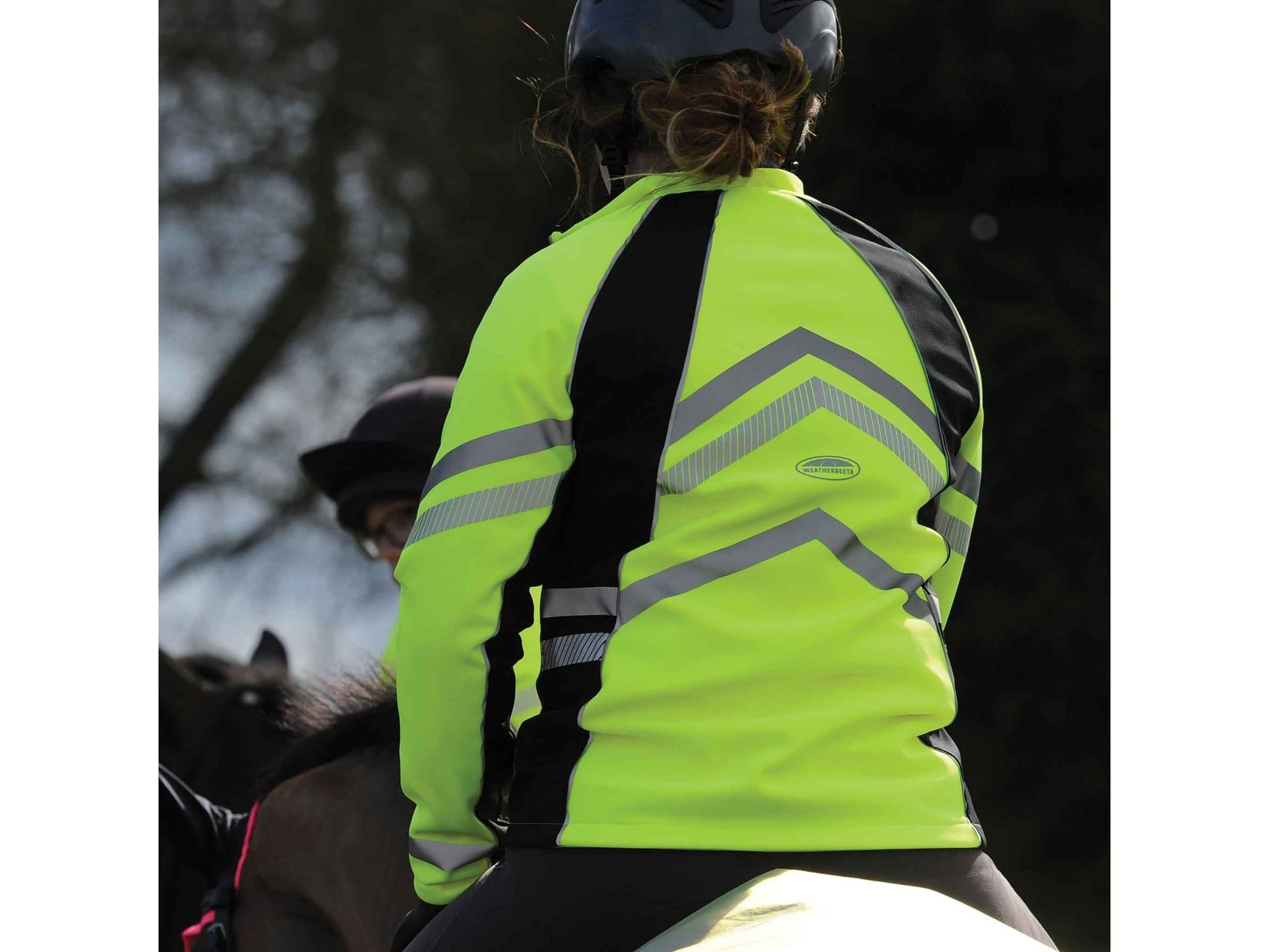 Weatherbeeta Reflective Softshell Fleece Lined Jacket - Hi Vis Yellow