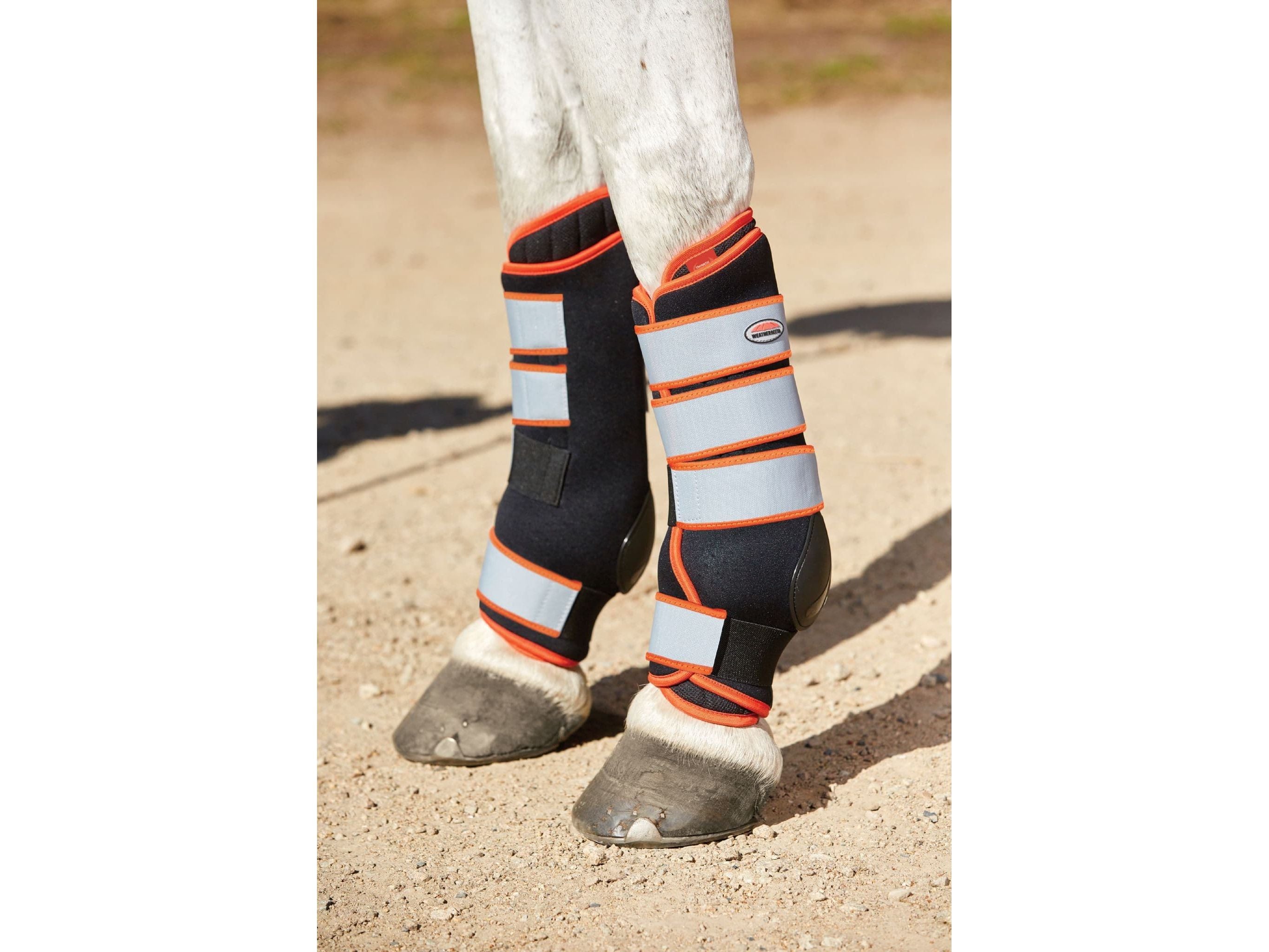 Weatherbeeta Therapy-Tec Stable Boot Wraps - Black/Silver/Red