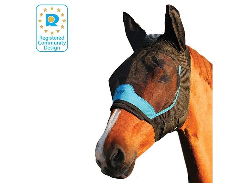 Woof Wear UV Fly Mask with Ears Turquoise