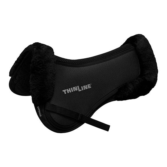 thinline trifecta half pad with sheepskin rolls new version small + xl - equestrian equipment