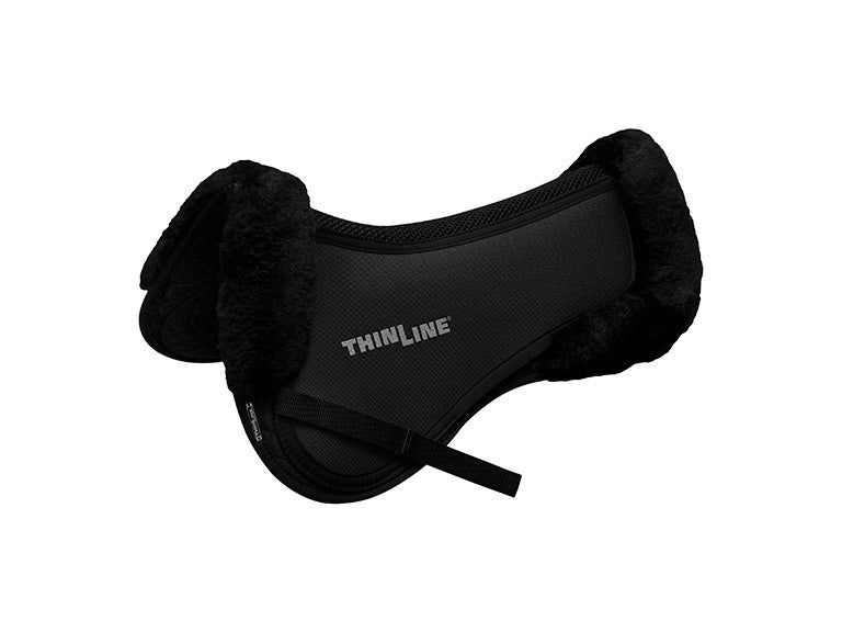 thinline trifecta half pad with sheepskin rolls new version small + xl - equestrian equipment