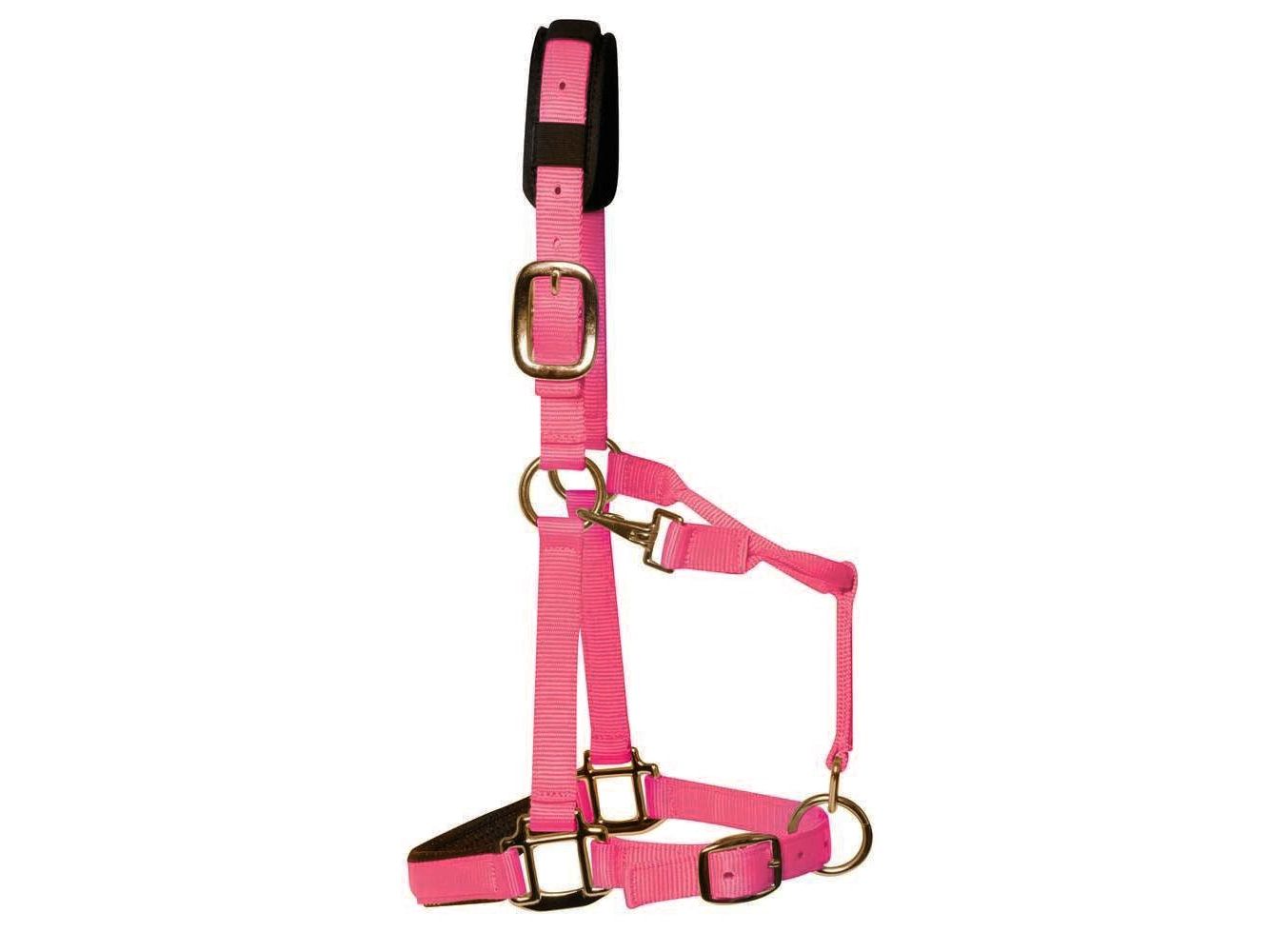 km elite padded headcollar pink - equestrian equipment