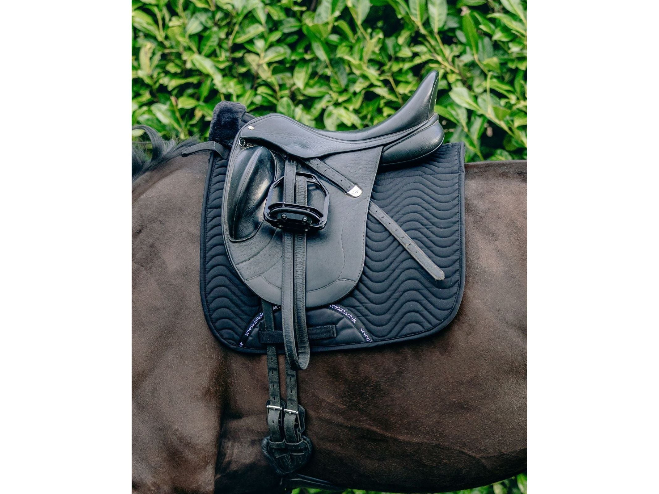 km elite teddy soft half lined dressage square - equestrian equipment
