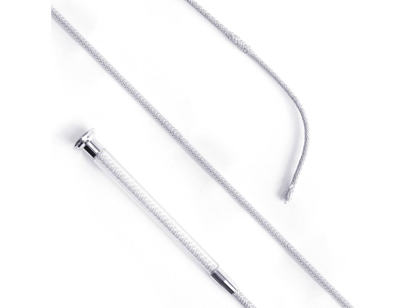 cush grip schooling whip 110cm - silver - equestrian equipment
