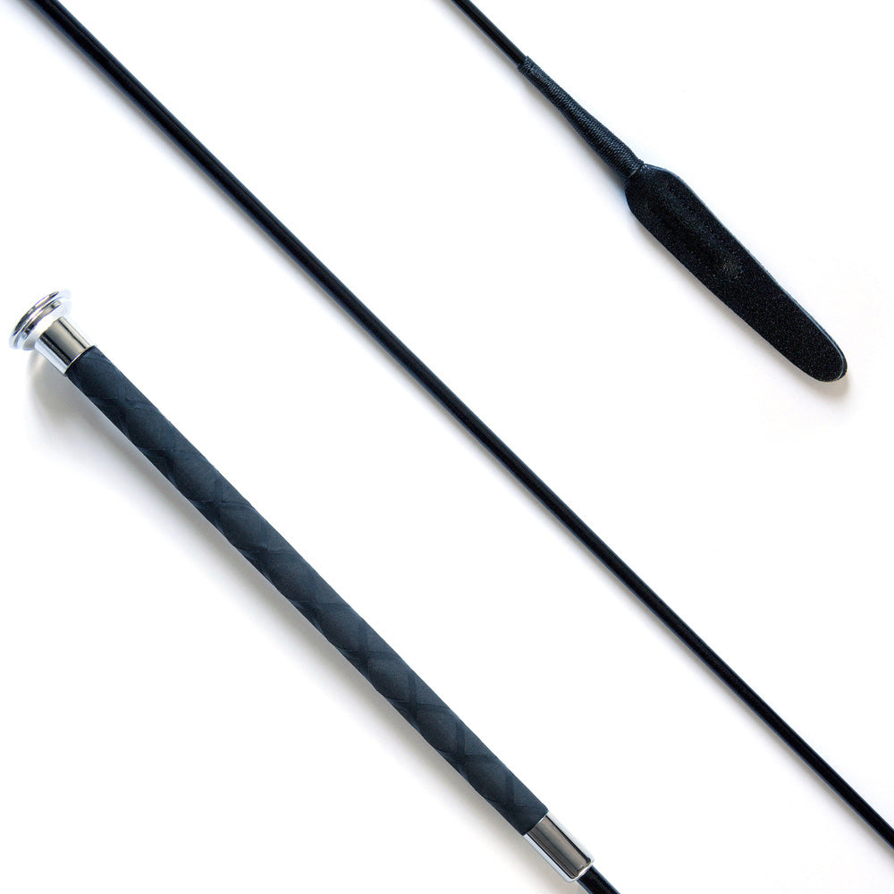 deluxe balanced dressage whip with split flap 110cm - equestrian equipment