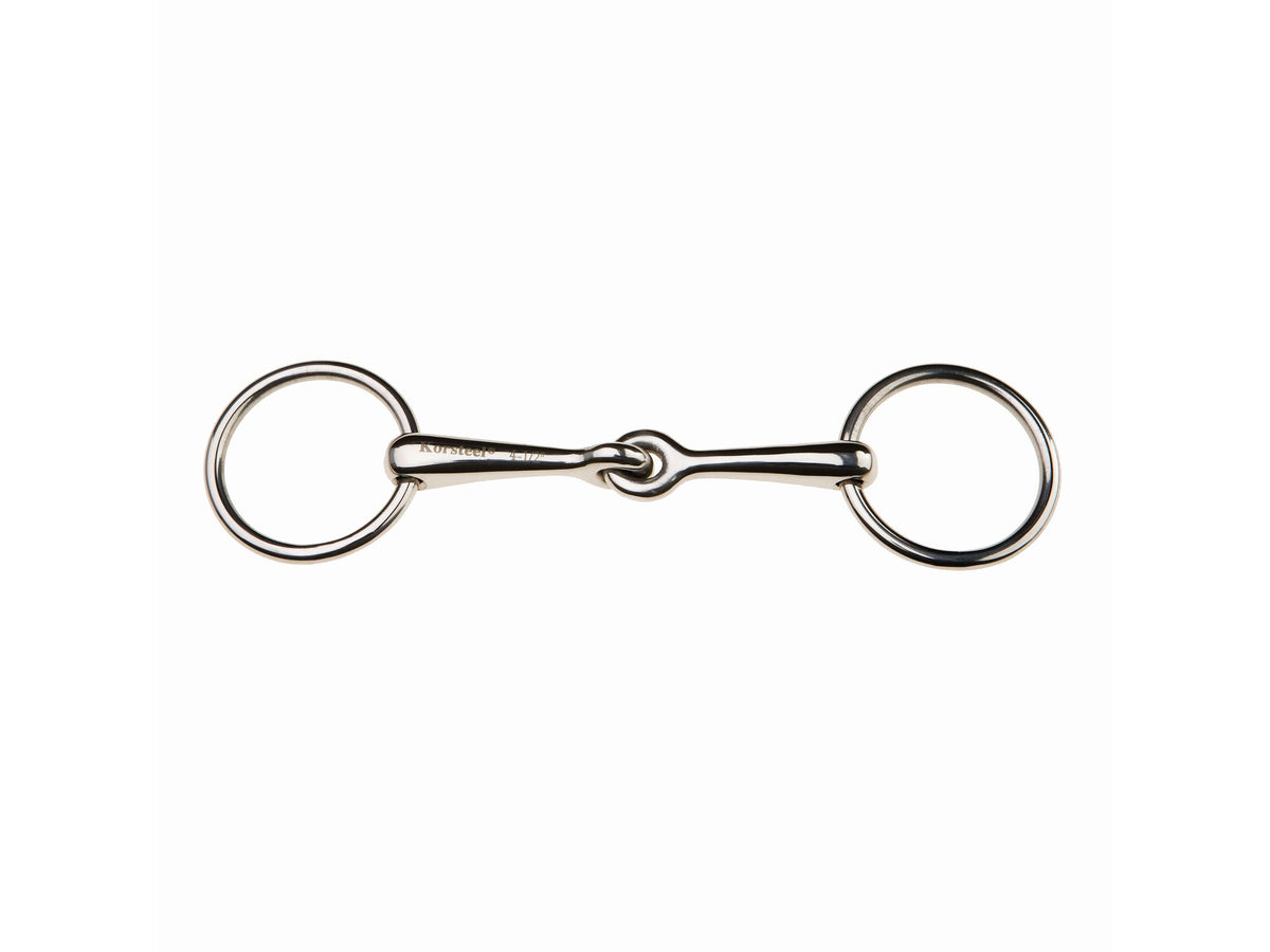KORSTEEL STAINLESS STEEL WEYMOUTH LOOSE RING BRADOON SNAFFLE BIT 4"