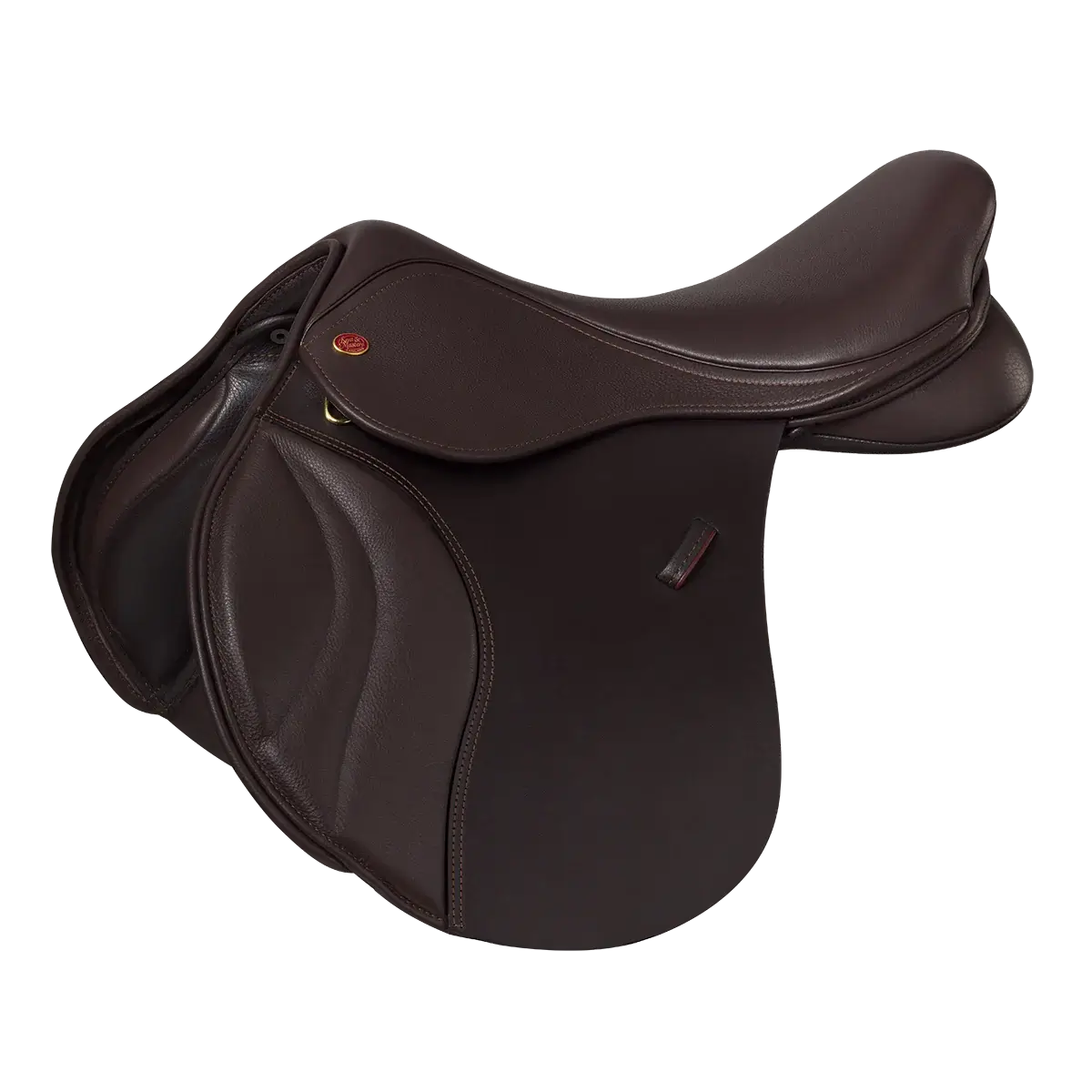 a pony jump saddle with forward cut flap and adjustable gullet tree