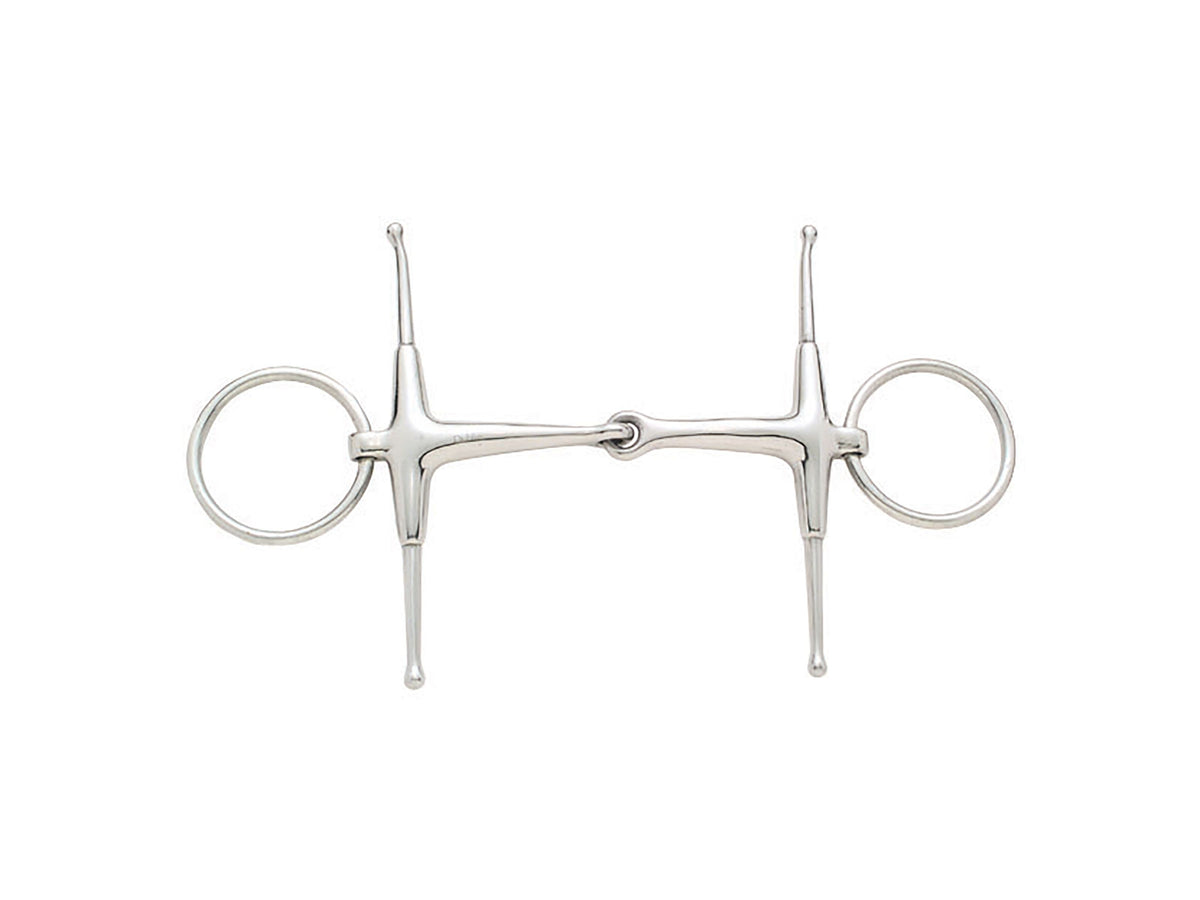 KORSTEEL STAINLESS STEEL JOINTED FULMER SNAFFLE BIT 4.5"