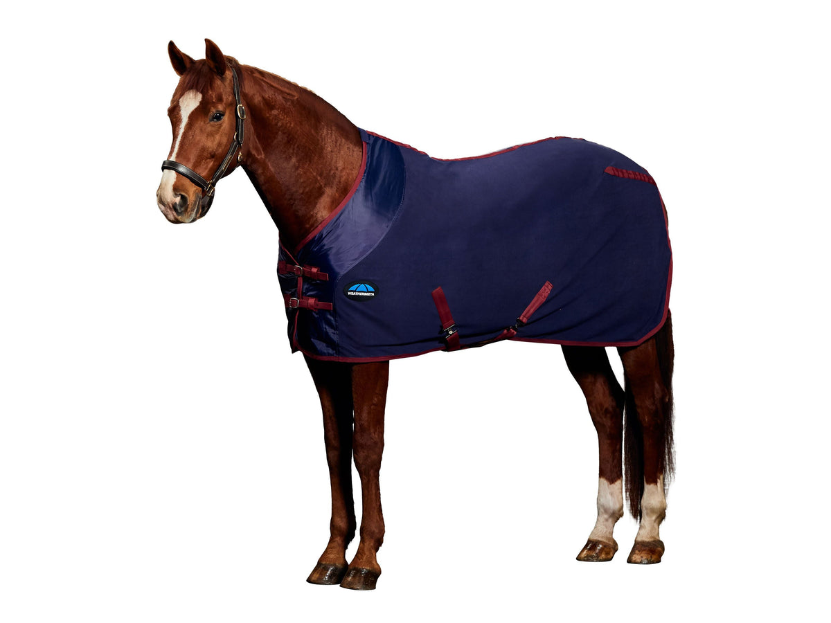 WeatherBeeta Anti-Static Fleece Cooler Standard Neck in Navy/Burgundy