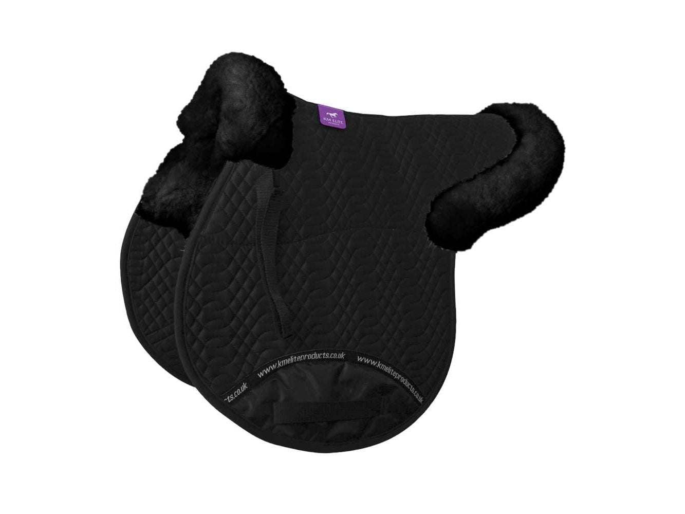 half lined gp numnah black-black - equestrian equipment