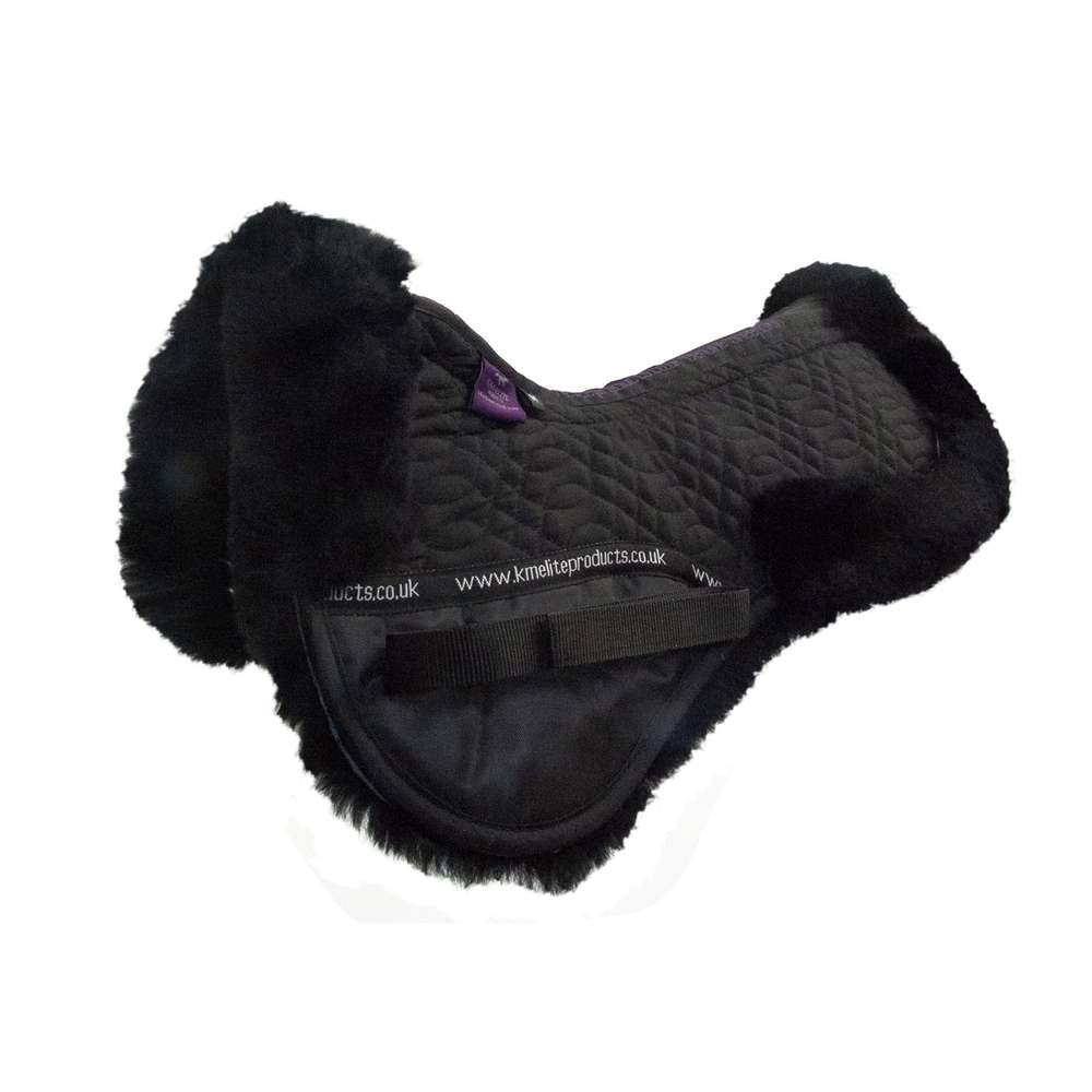 high wither half pad black-black - equestrian equipment