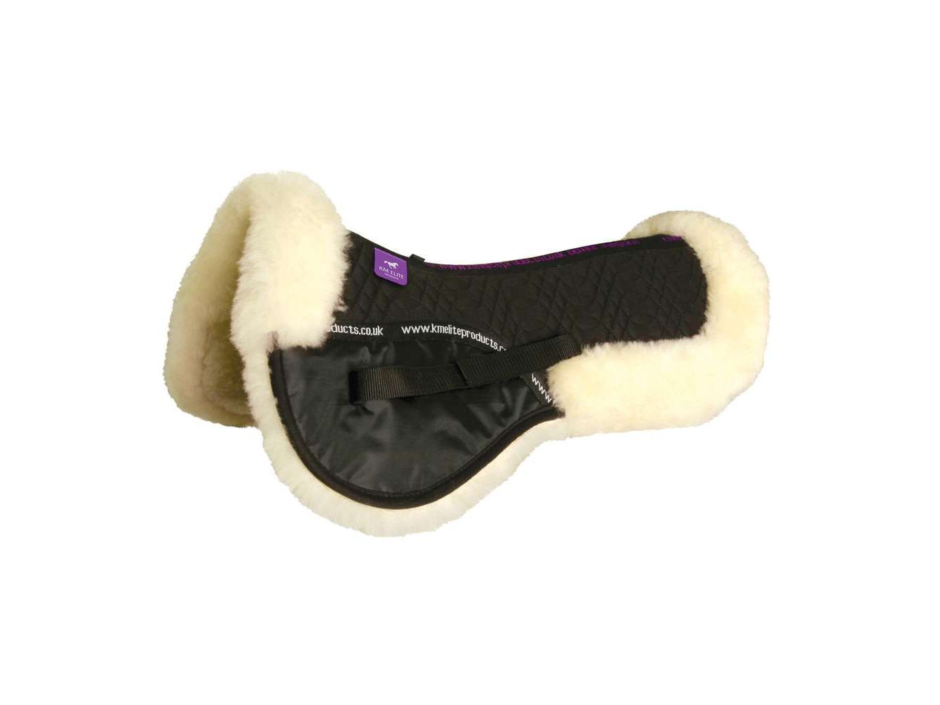 high wither half pad black-natural - equestrian equipment