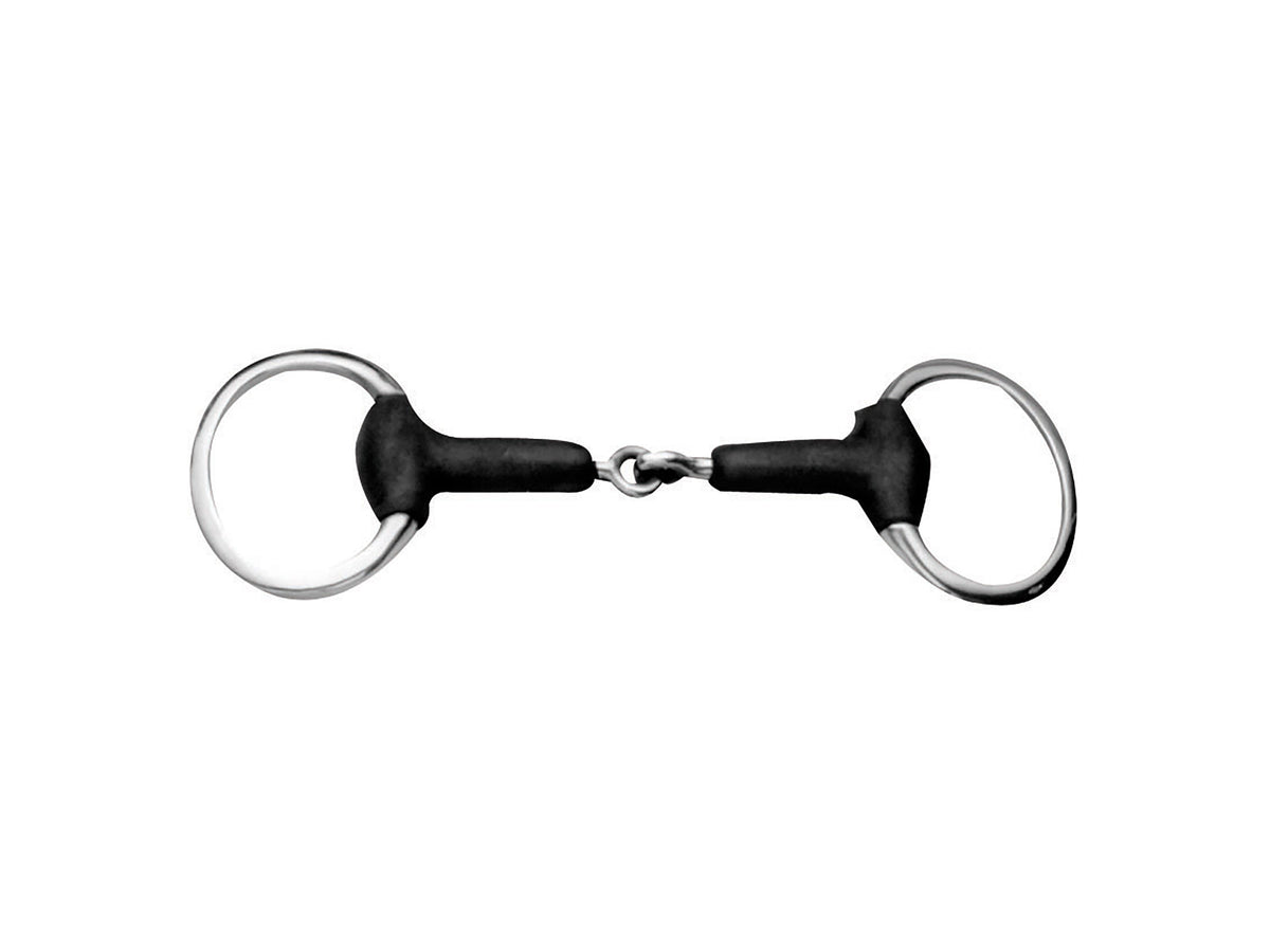 KORSTEEL SOFT RUBBER JOINTED EGGBUTT SNAFFLE BIT 5"