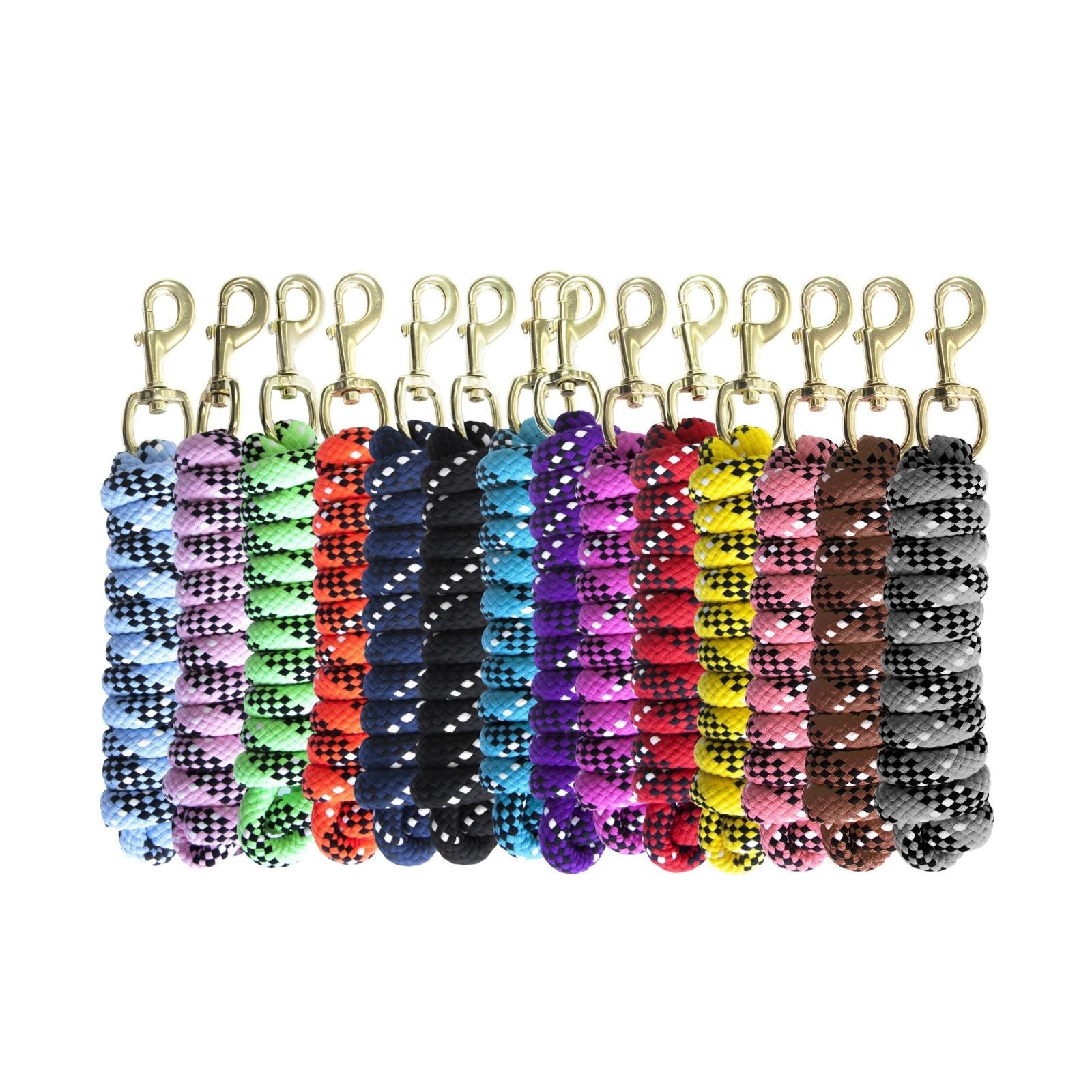 km elite cotton double braided leadrope - 7ft - equestrian equipment