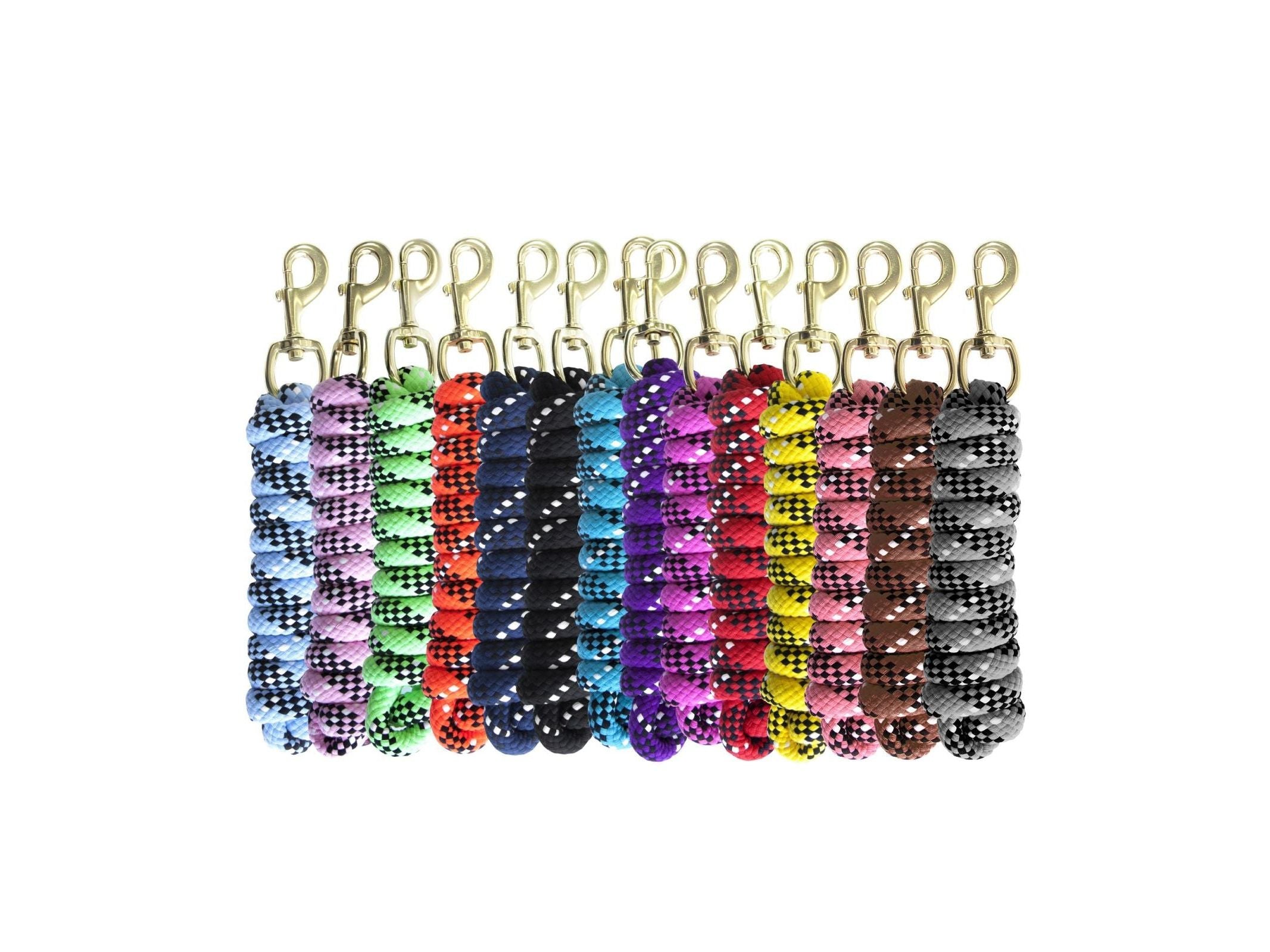 km elite cotton double braided leadrope - 7ft - equestrian equipment