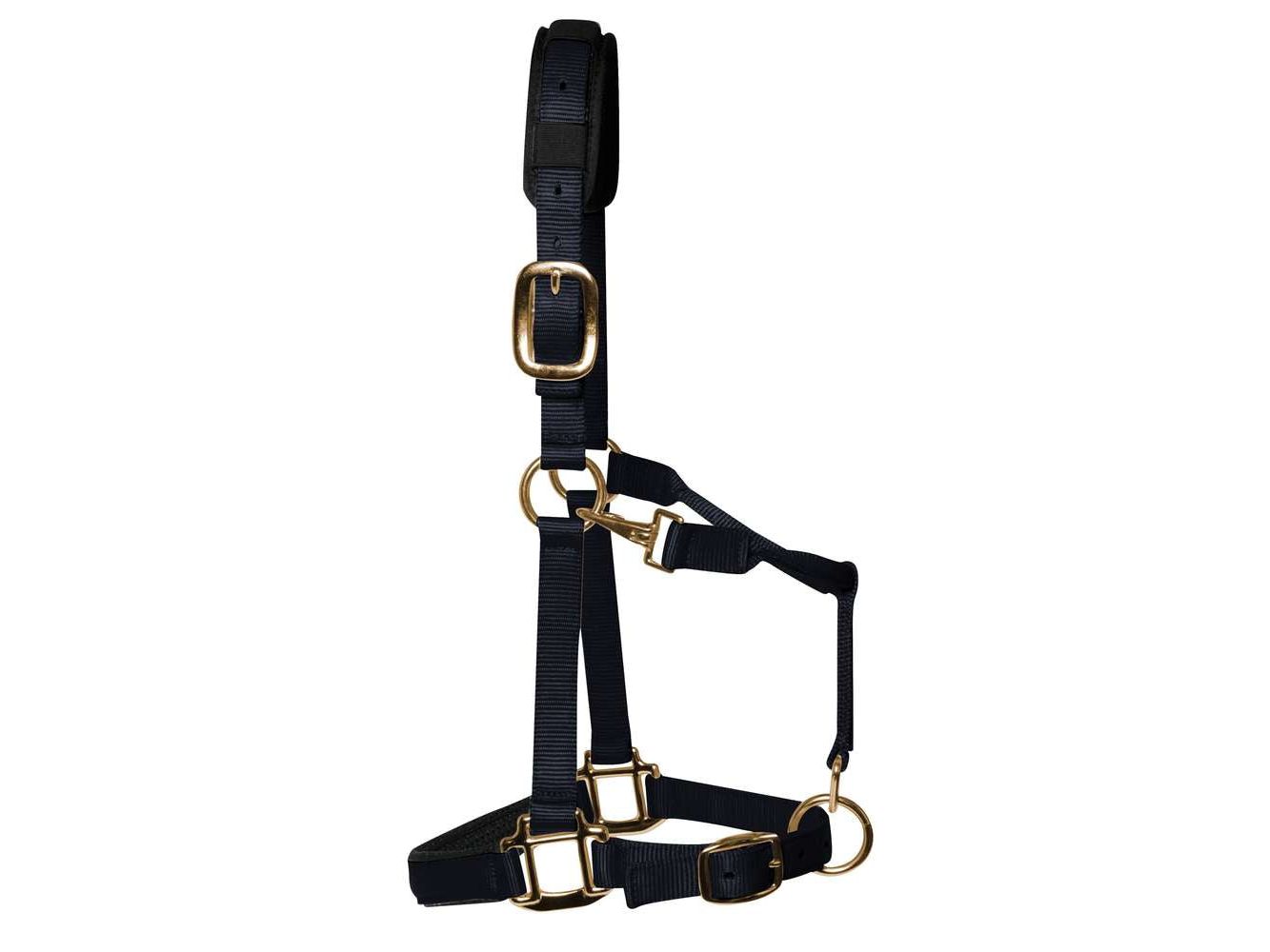 km elite padded headcollar black - equestrian equipment