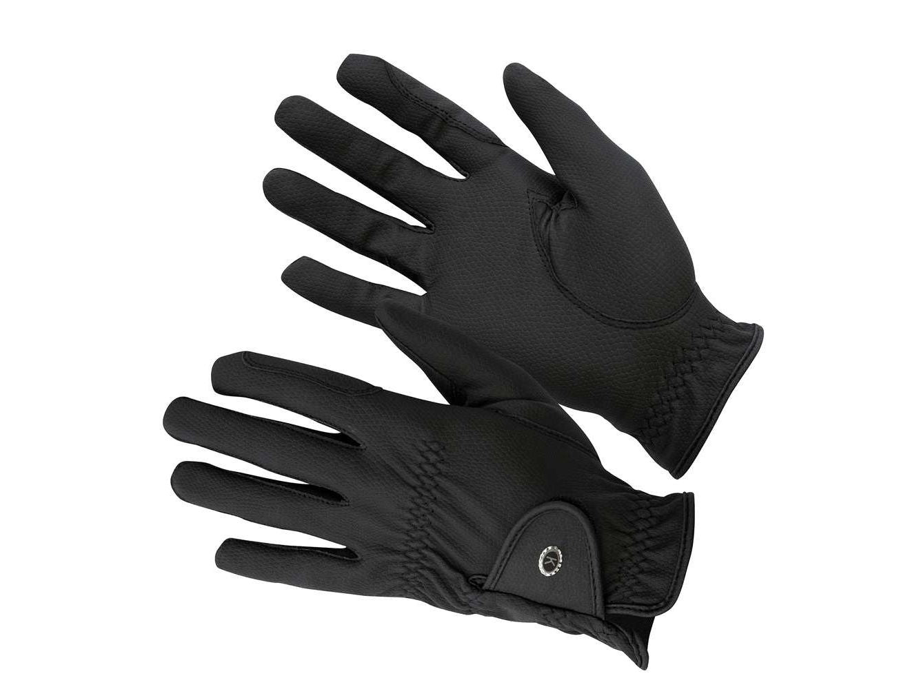 km elite progrip gloves black - equestrian equipment