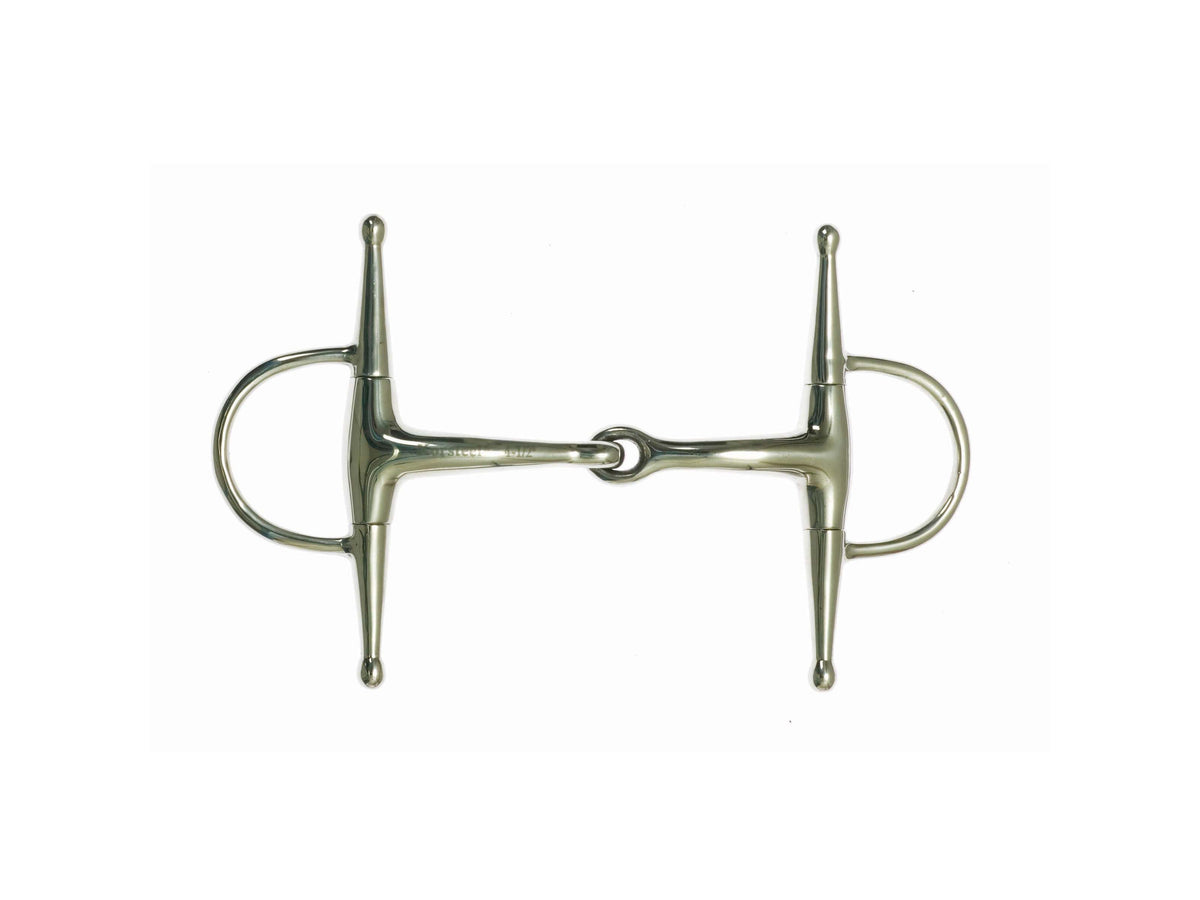 KORSTEEL STAINLESS STEEL JOINTED FULL CHEEK SNAFFLE BIT 6"