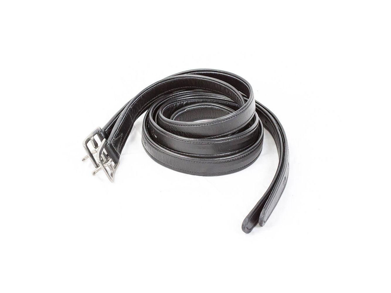 km elite soft laminated stirrup leathers black - equestrian equipment