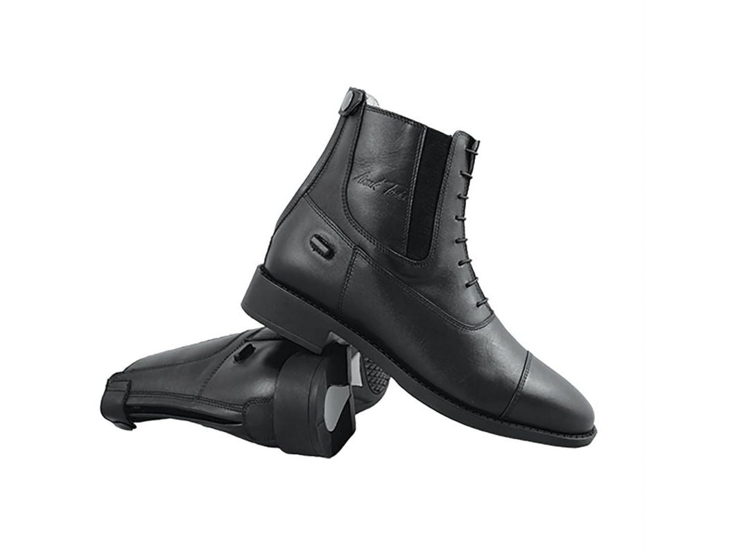 Mark Todd Adults Jodhpur Boots Synthetic Back Zip 40 STD Black RRP £41.98