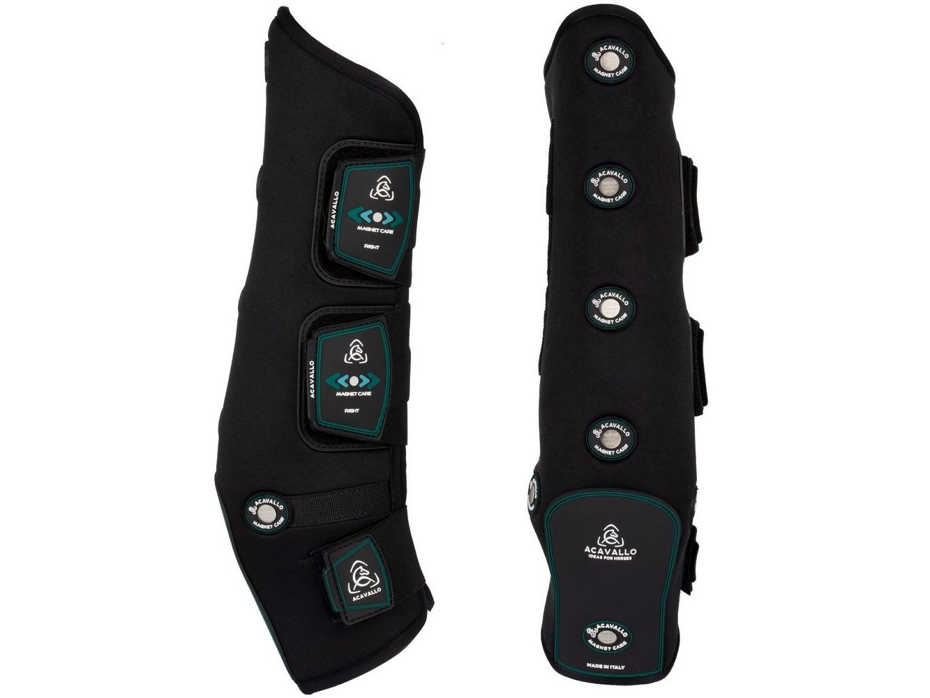 Acavallo hind magnetic care support boots - equestrian equipment