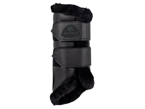 Acavallo Front Brushing Boots With Eco Leather & Faux Sheepskin - Size small