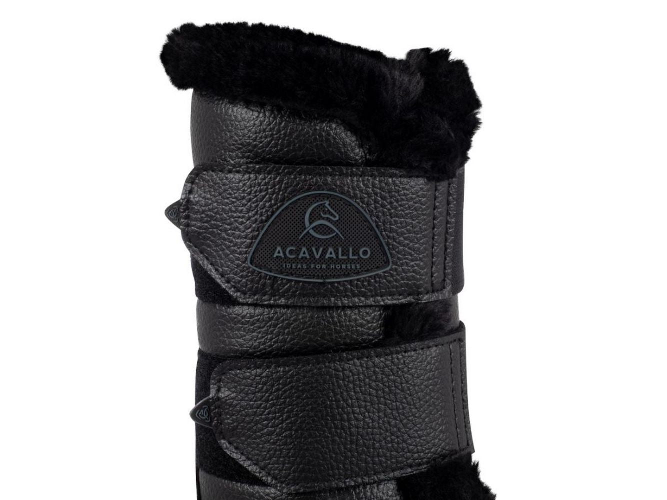 Acavallo Front Brushing Boots With Eco Leather & Faux Sheepskin - Size small