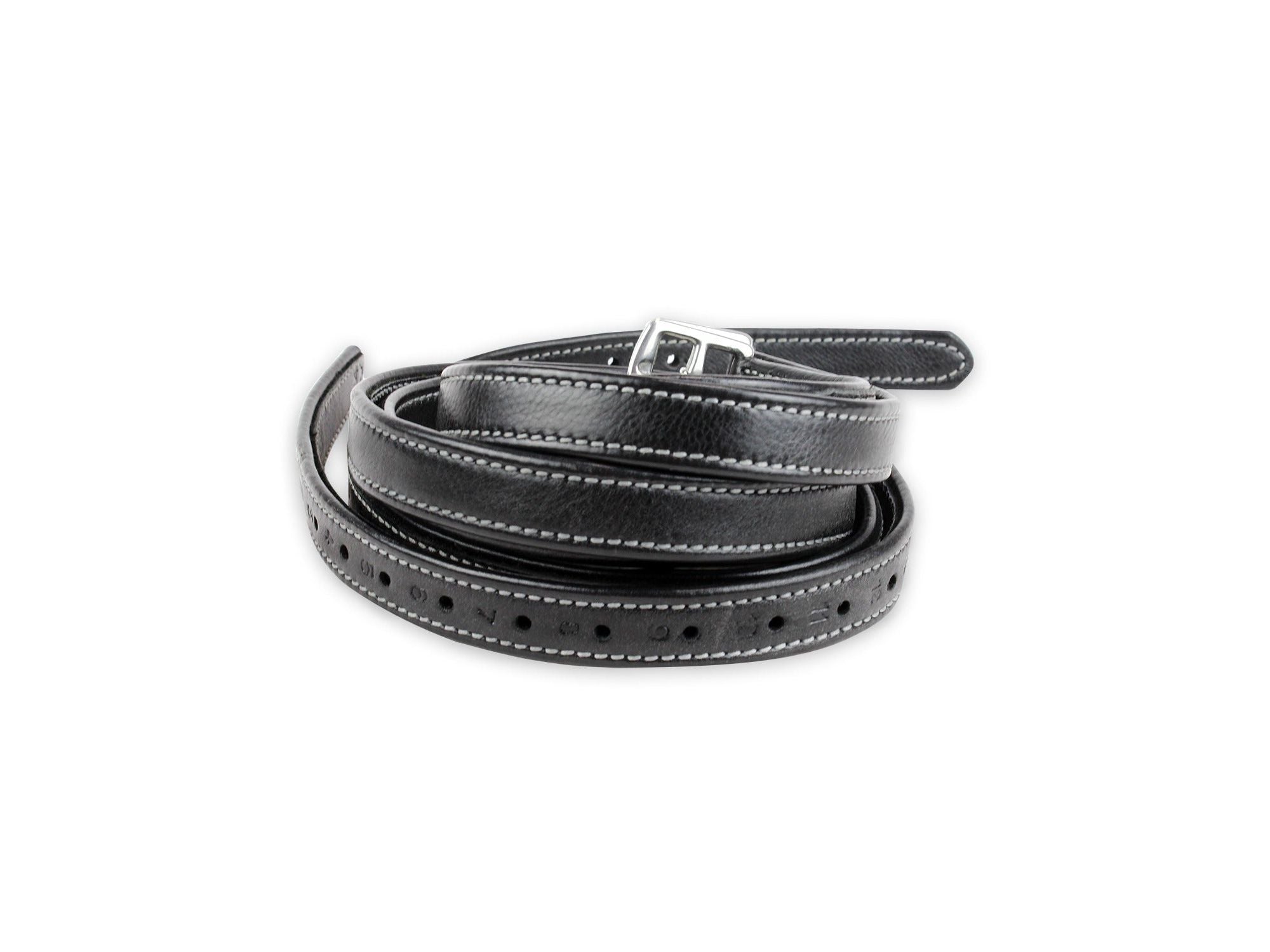 luxury stirrup leathers black - equestrian equipment