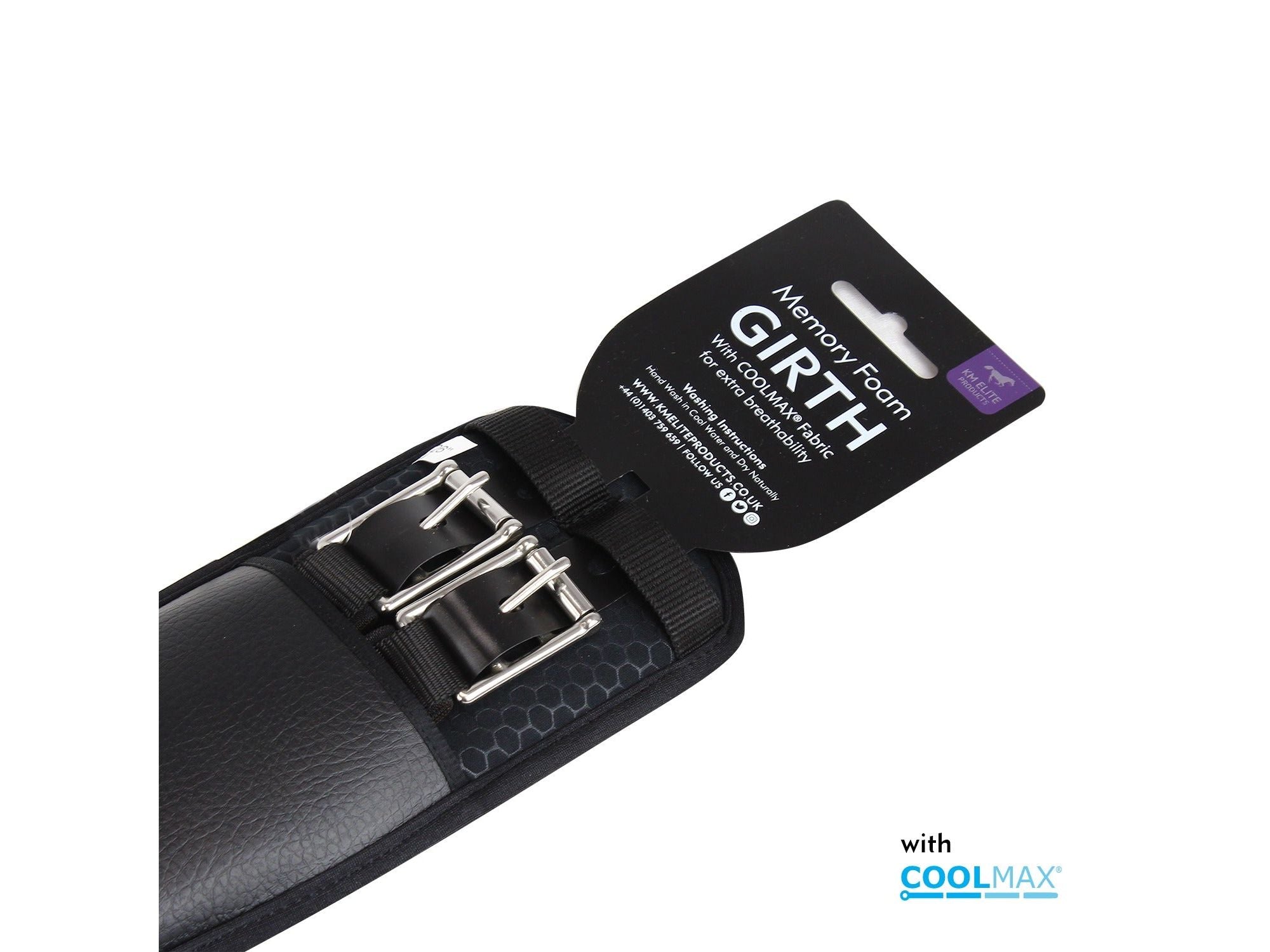 memory foam dressage girth black - equestrian equipment