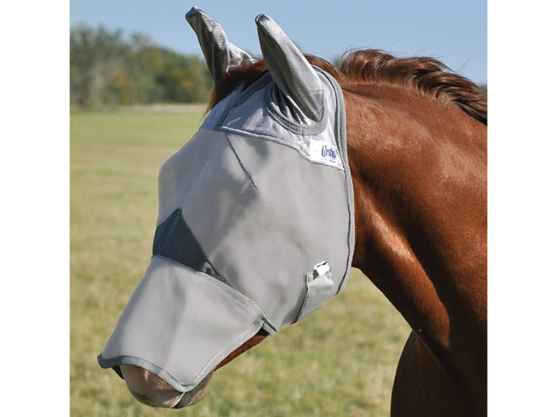 cashel fly mask long with ears - equestrian equipment