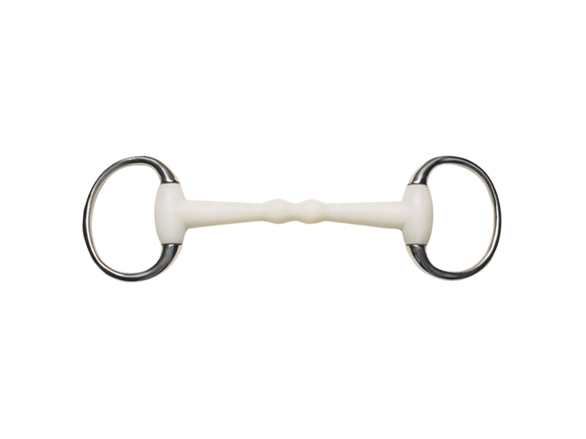 Korsteel Flexi Mullen Mouth Eggbutt Snaffle Bit - Ivory