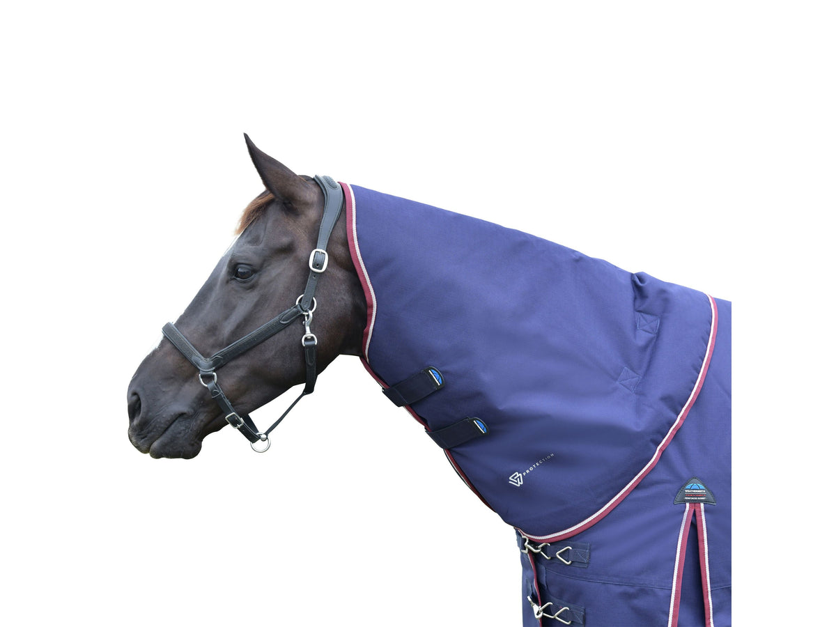 WeatherBeeta ComFiTec Essential Turnout Neck Cover 0g in Navy/Burgundy