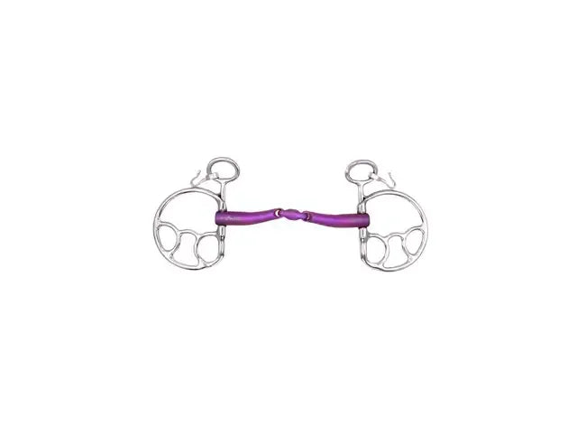 Kimblewick double jointed pink titanium horse bit