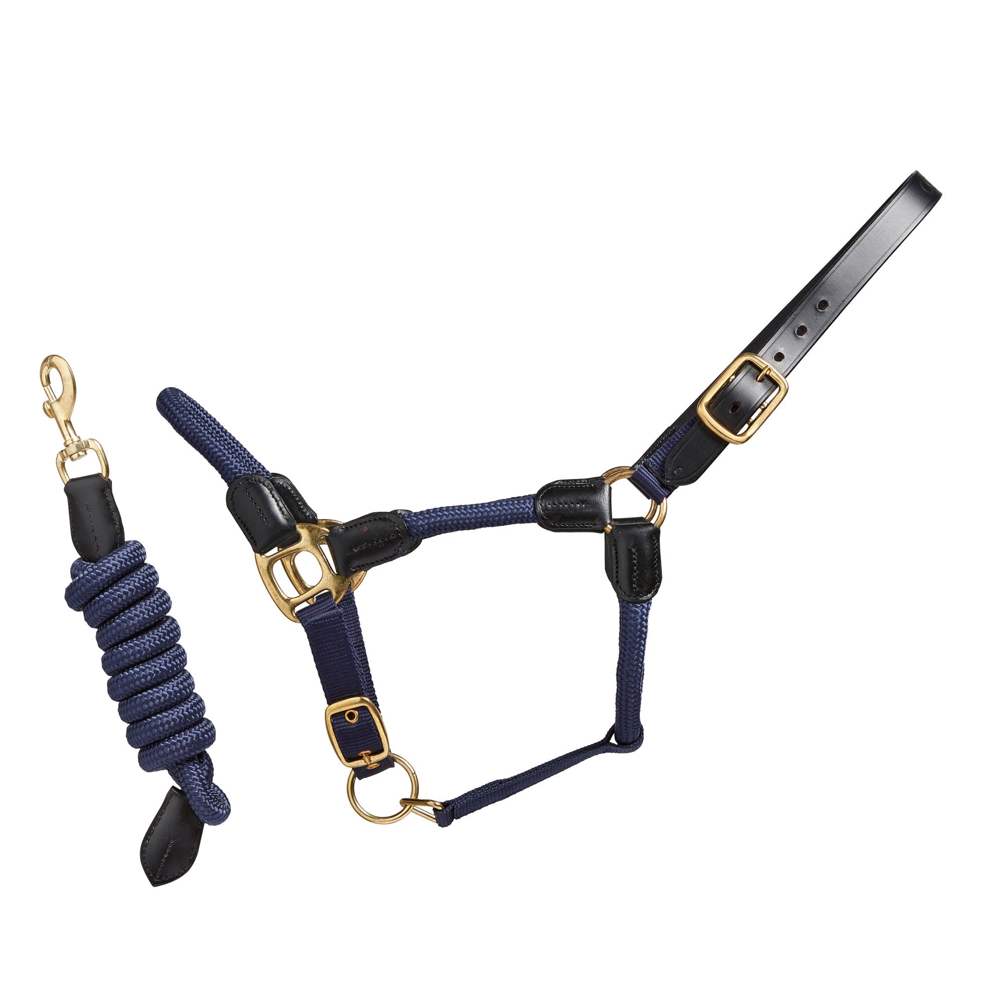 Rope Leather Headcollar and Leadrope