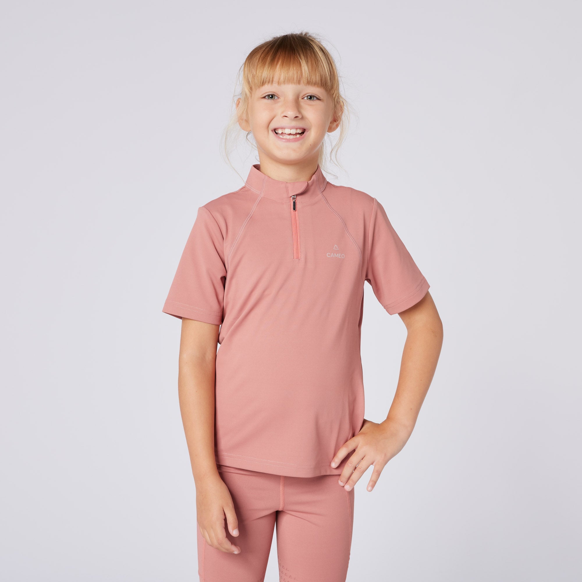 Junior Short Sleeve Base layer Dusky Pink