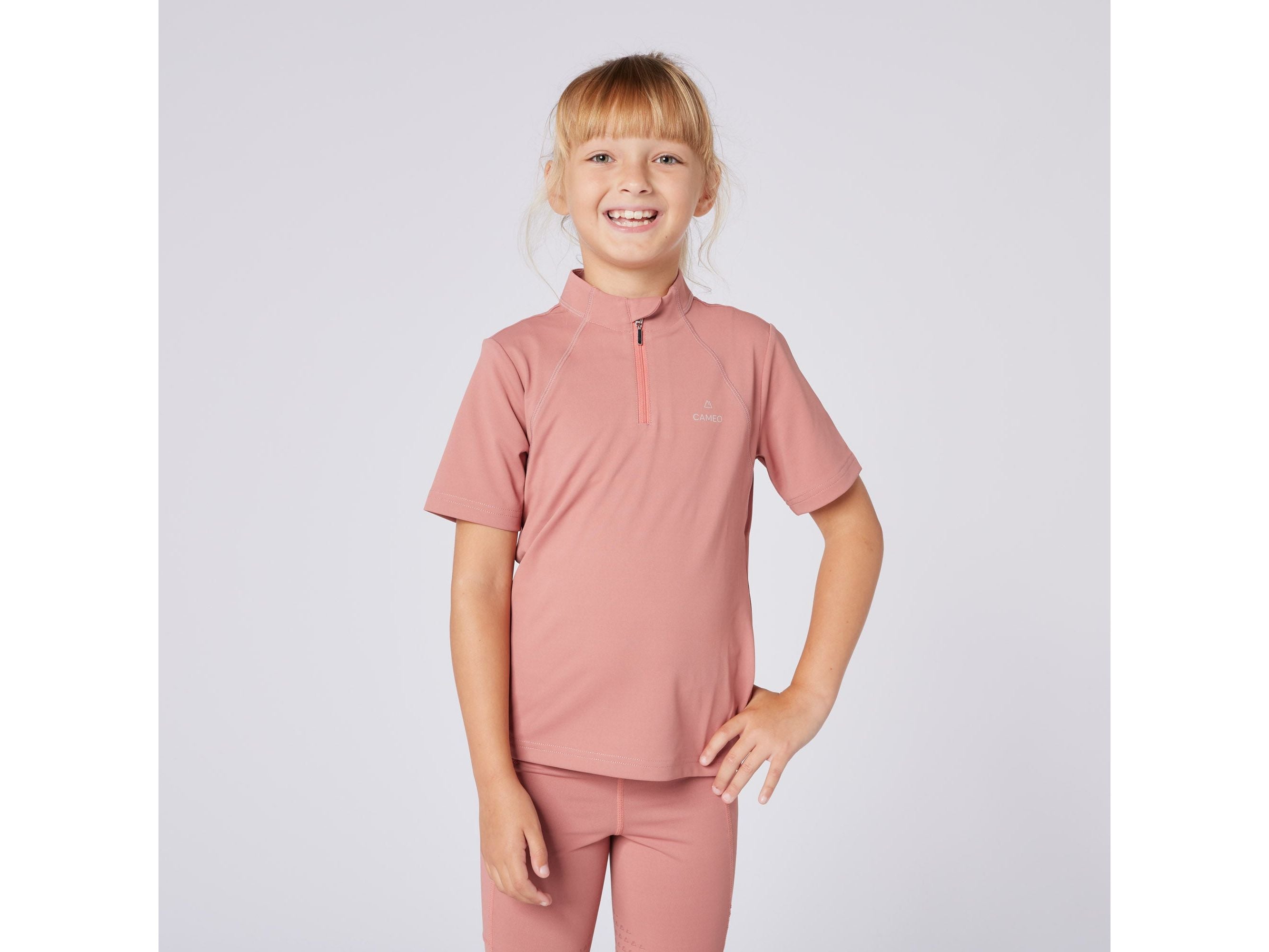 Junior Short Sleeve Base layer Dusky Pink