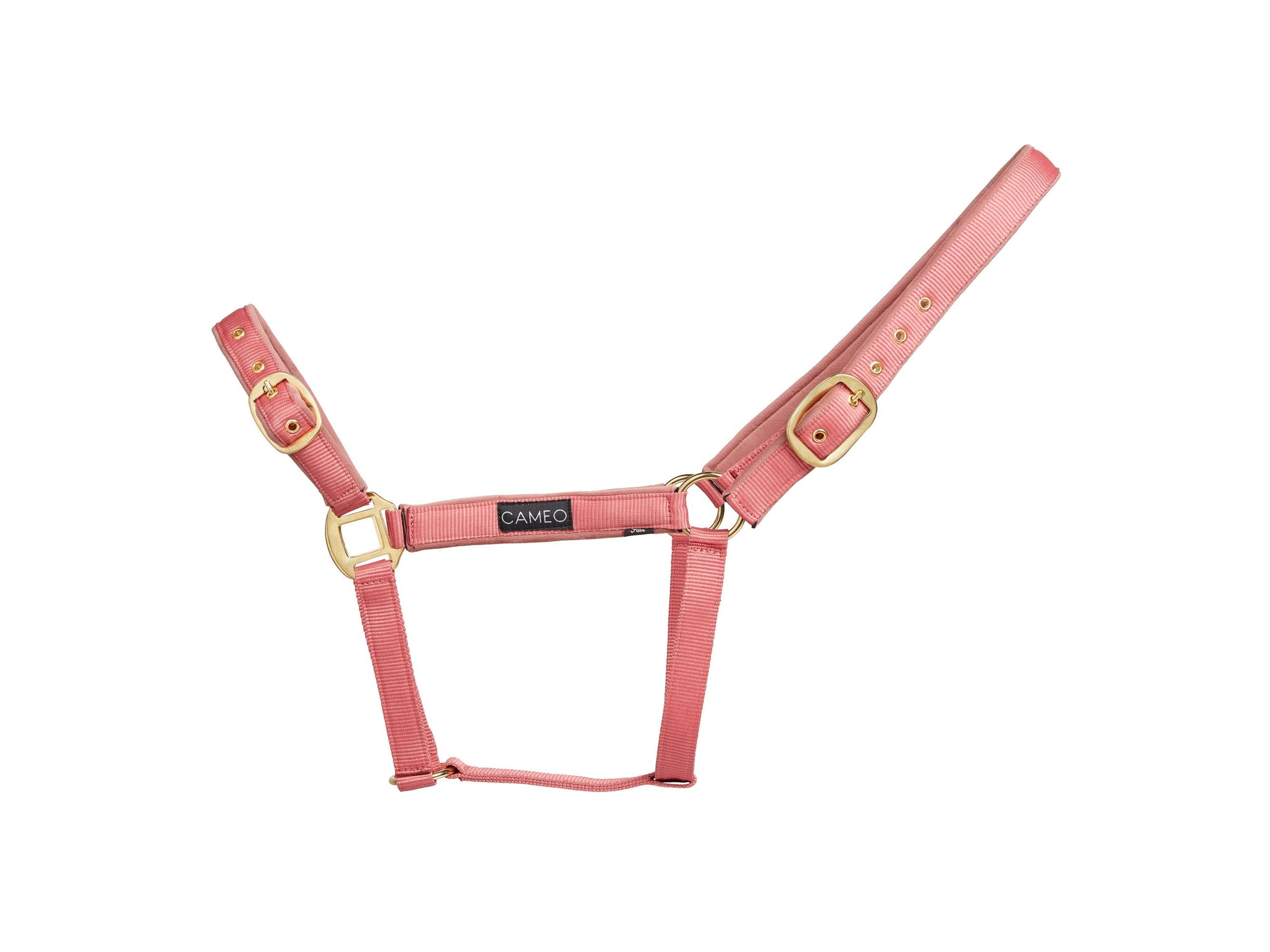 Suede Padded Headcollar Dusky pink