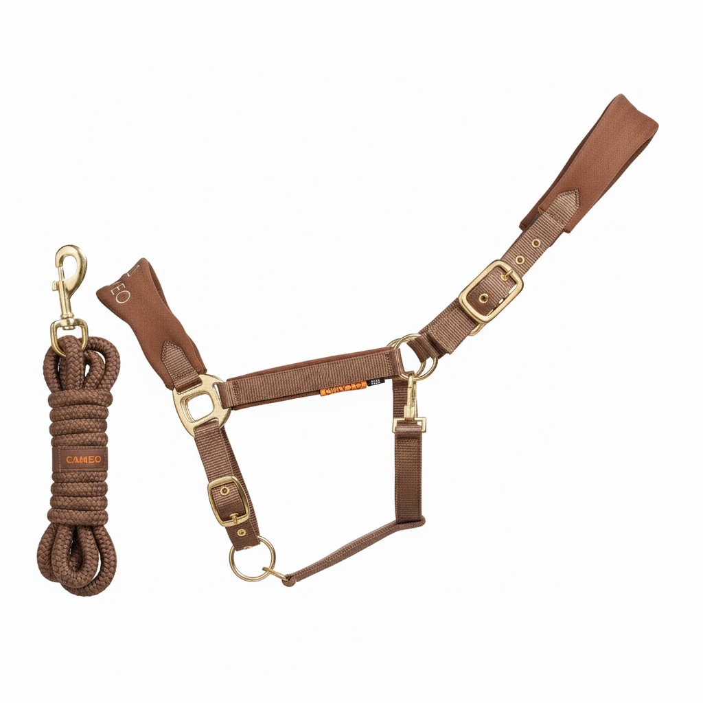 Suede Elite Headcollar & Rope Mocha