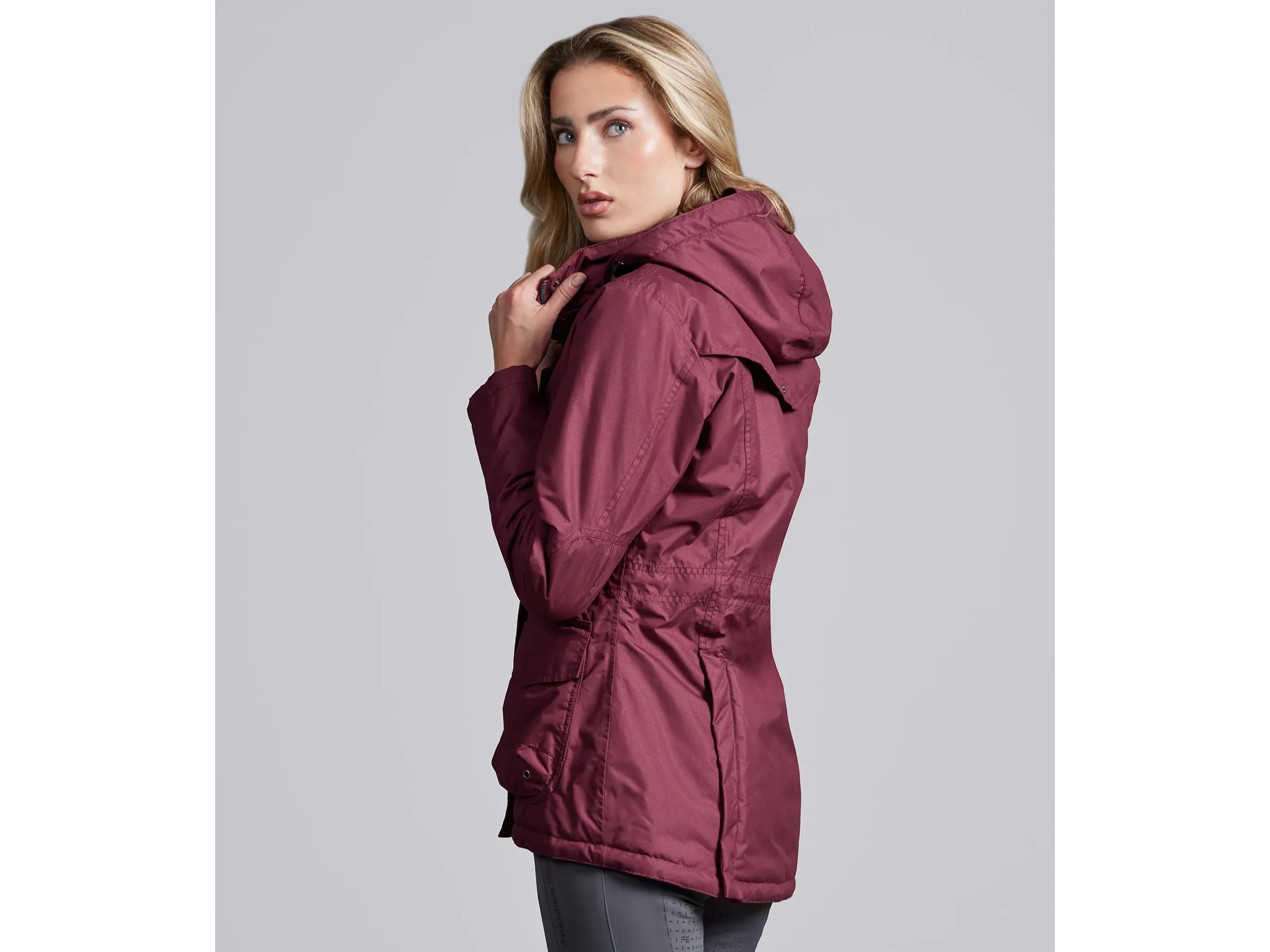 Premier Equine Ladies Cascata Waterproof Jacket in Wine UK 8 RRP £100.00